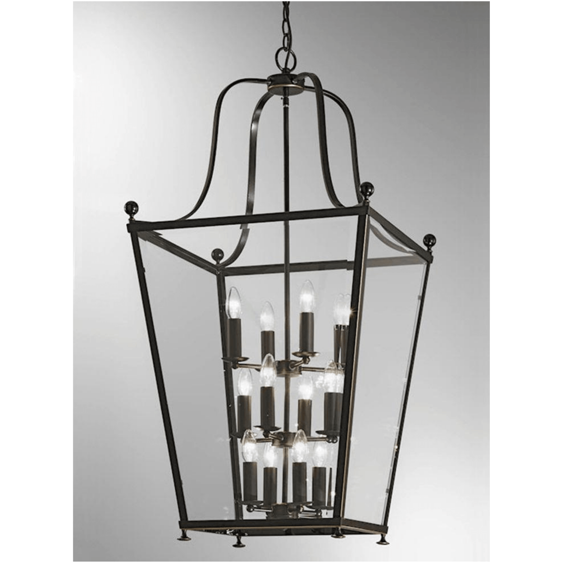 Atticus 4/8/12Lt Lantern Silver/Black & Bronze Finish
