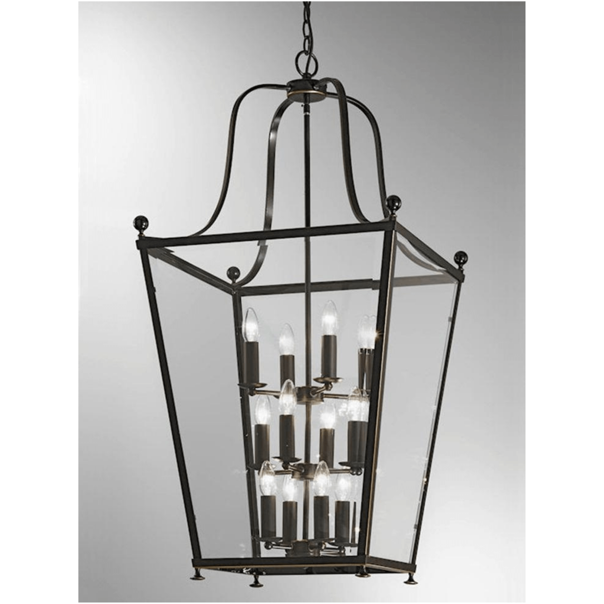 Atticus 4/8/12Lt Lantern Silver/Black & Bronze Finish
