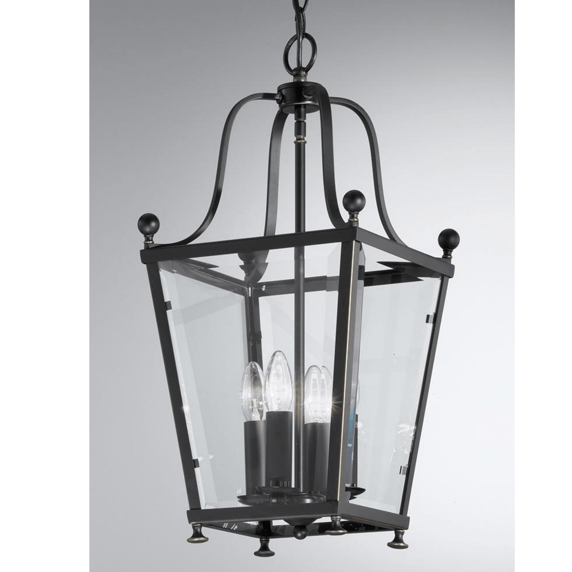 Atticus 4/8/12Lt Lantern Silver/Black & Bronze Finish