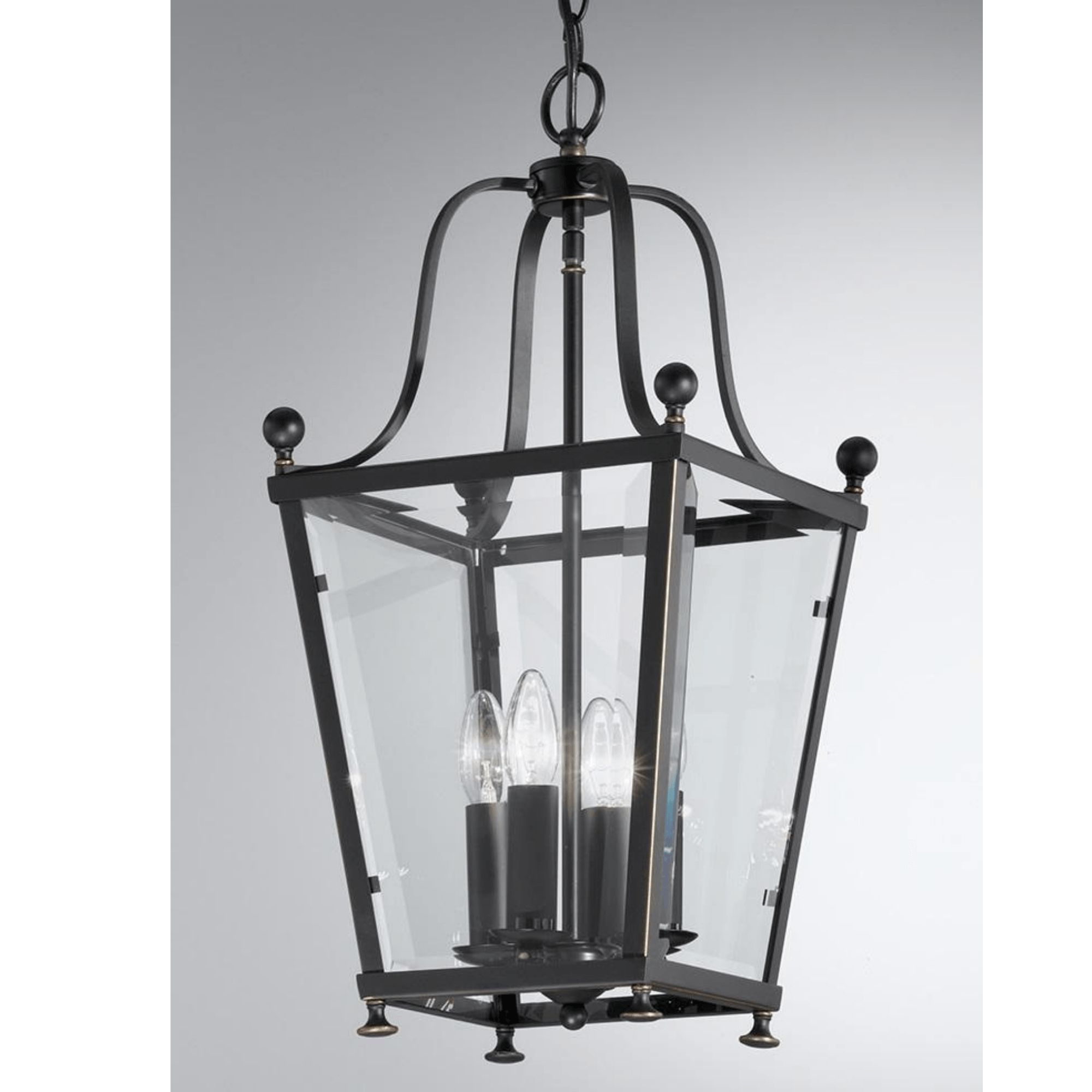 Atticus 4/8/12Lt Lantern Silver/Black & Bronze Finish