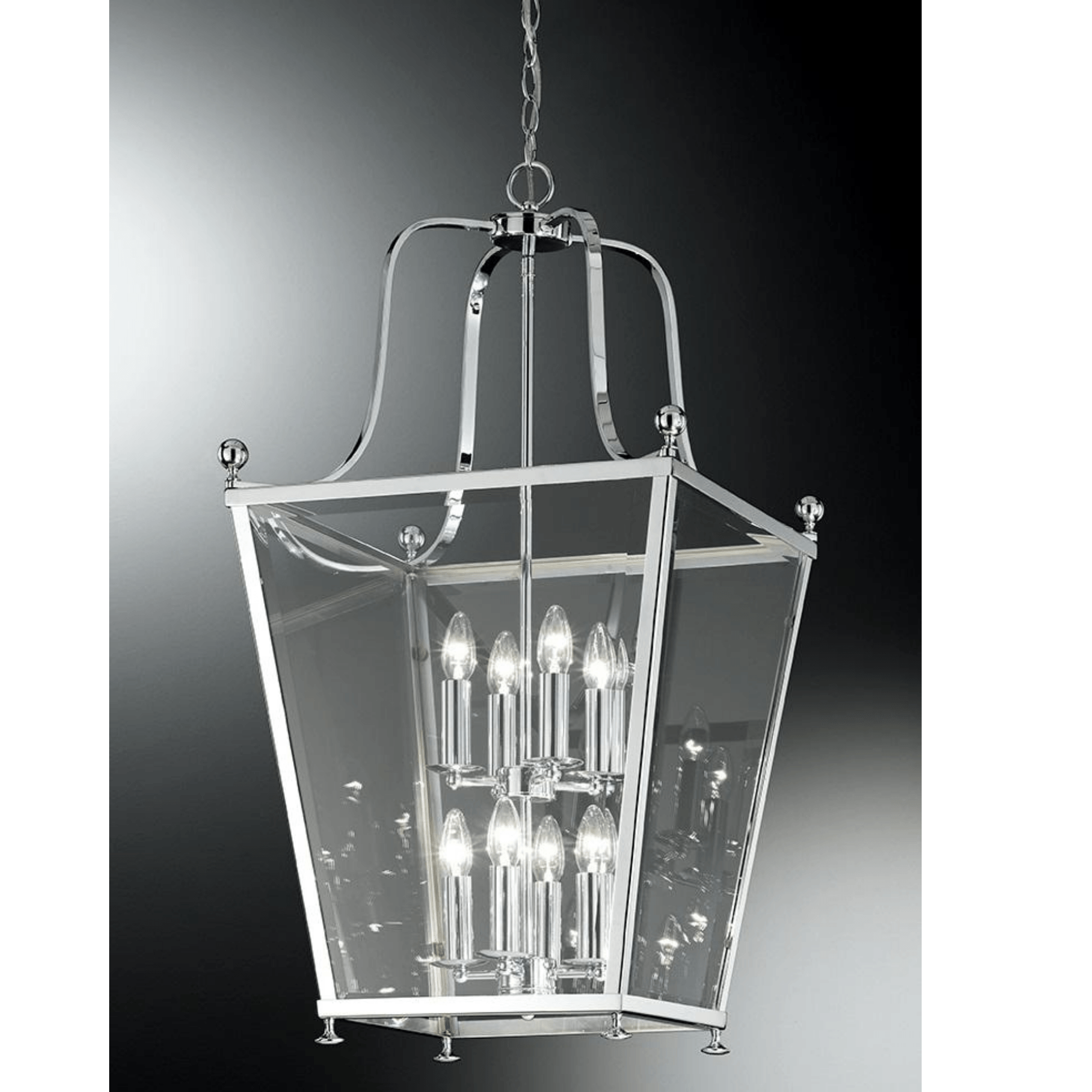 Atticus 4/8/12Lt Lantern Silver/Black & Bronze Finish