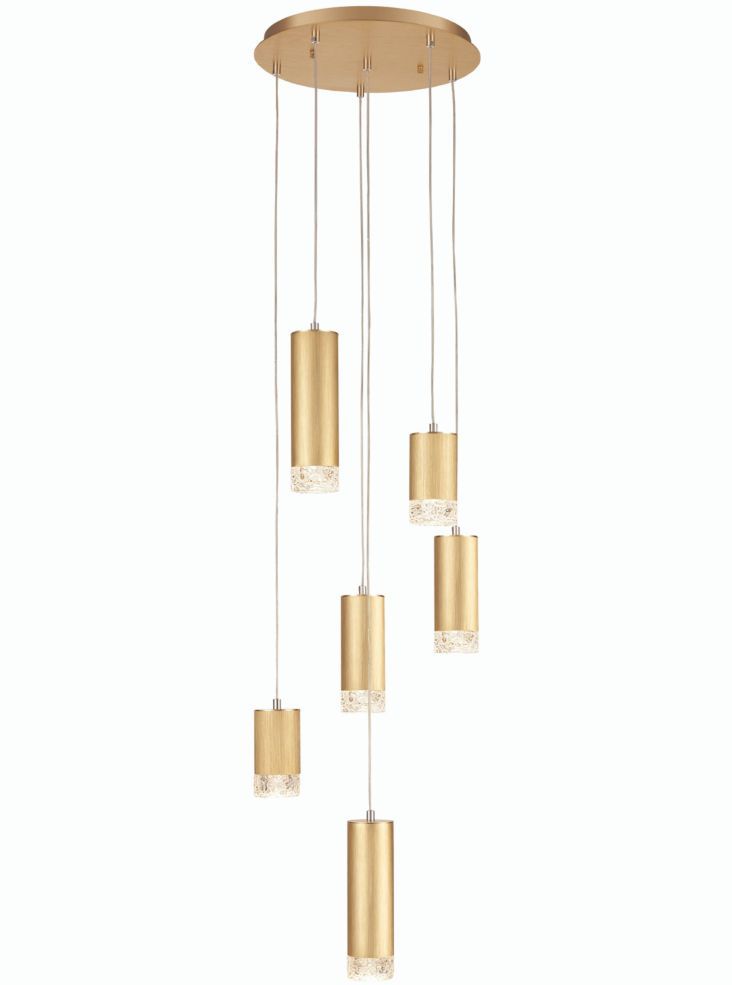 Colt 6/9/18Lt Cluster Ceiling Light - Brushed Satin Gold/Satin Nickel Finish IP20