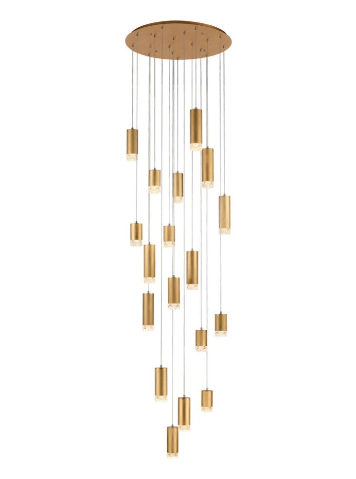 Colt 6/9/18Lt Cluster Ceiling Light - Brushed Satin Gold/Satin Nickel Finish IP20