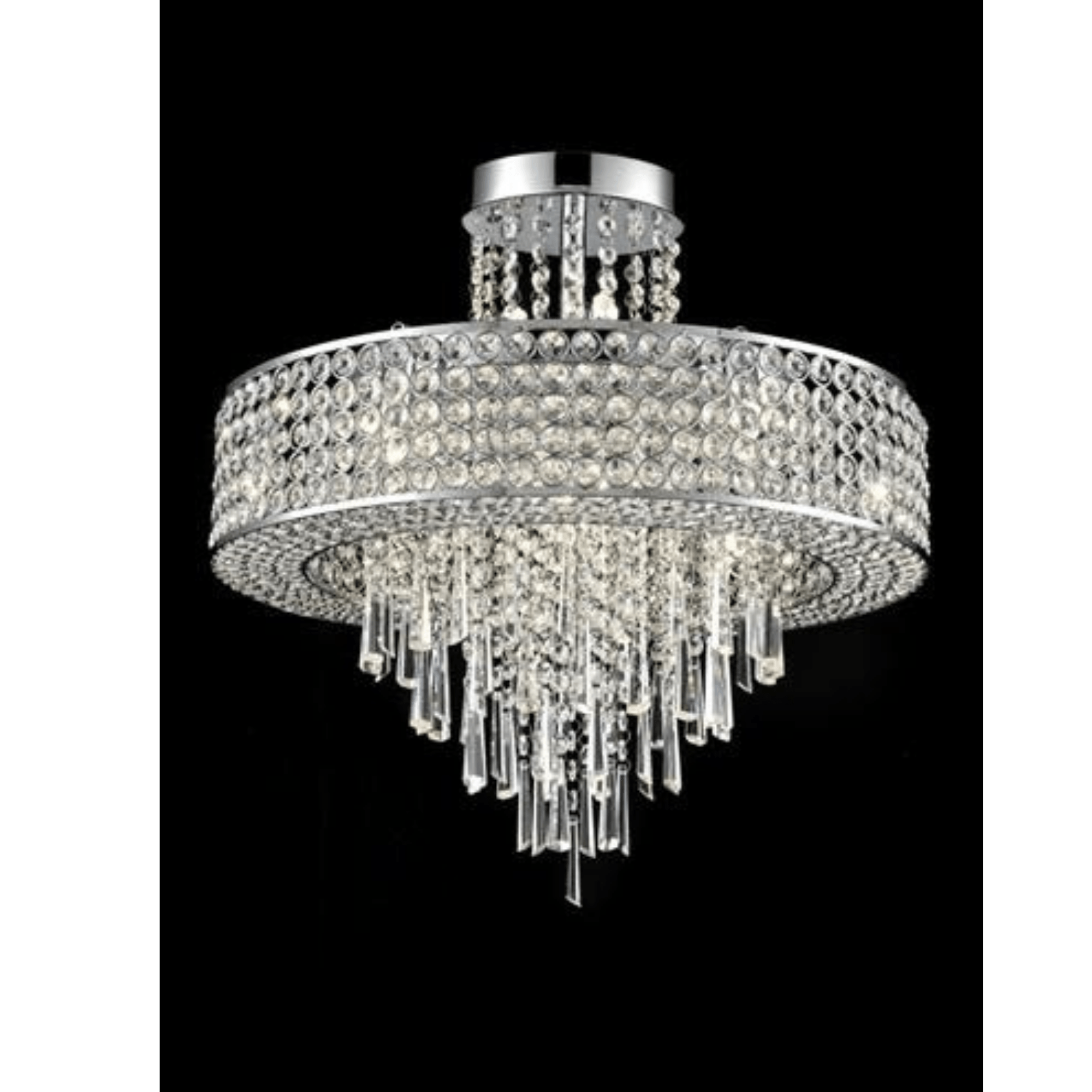 Crown 12 Light Flush Chandelier