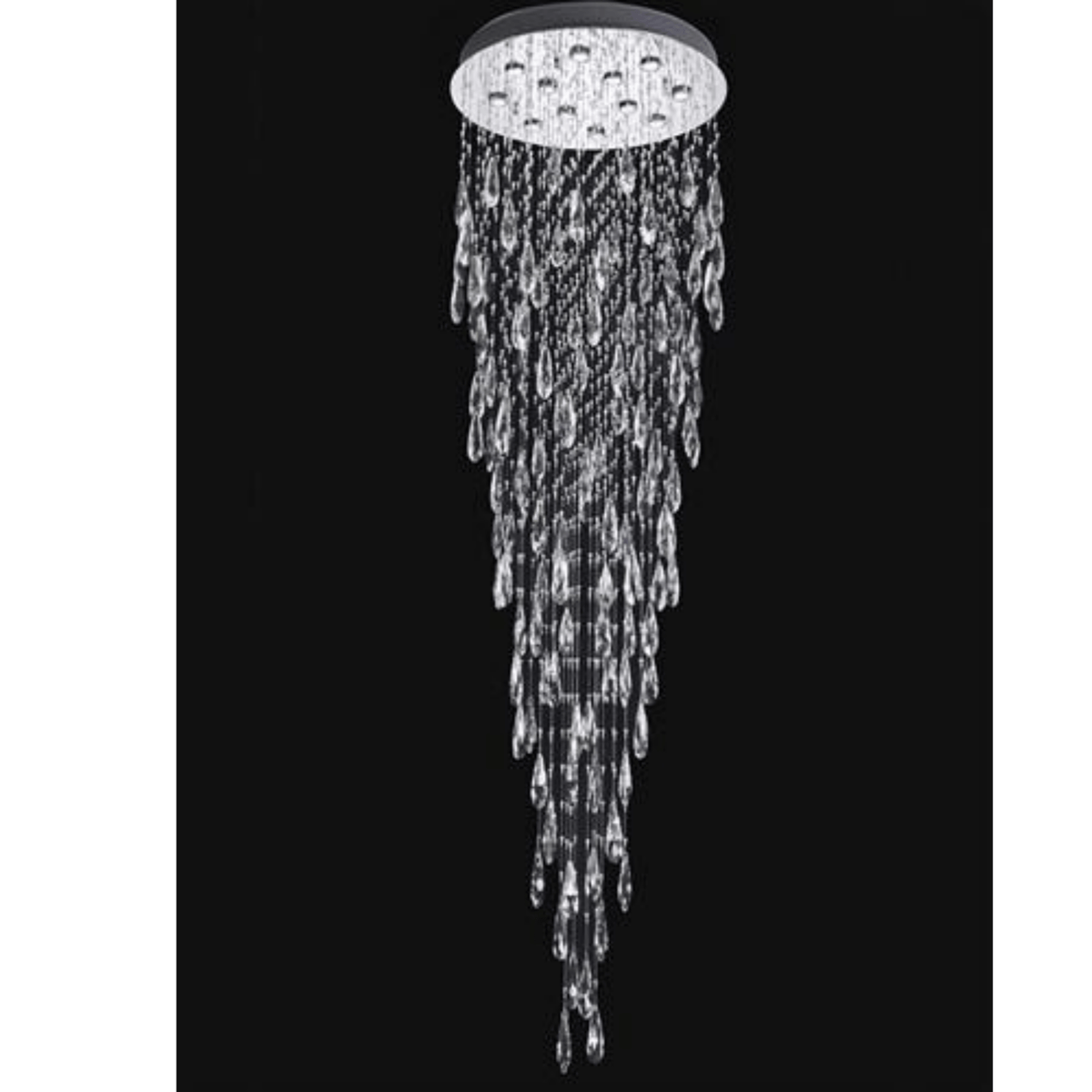 Glisten 12 Lt Flush Chandelier