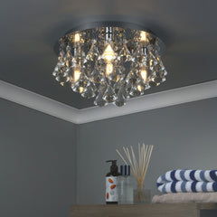 Fringe Bathroom 4 Light Flush Polished Chrome IP44