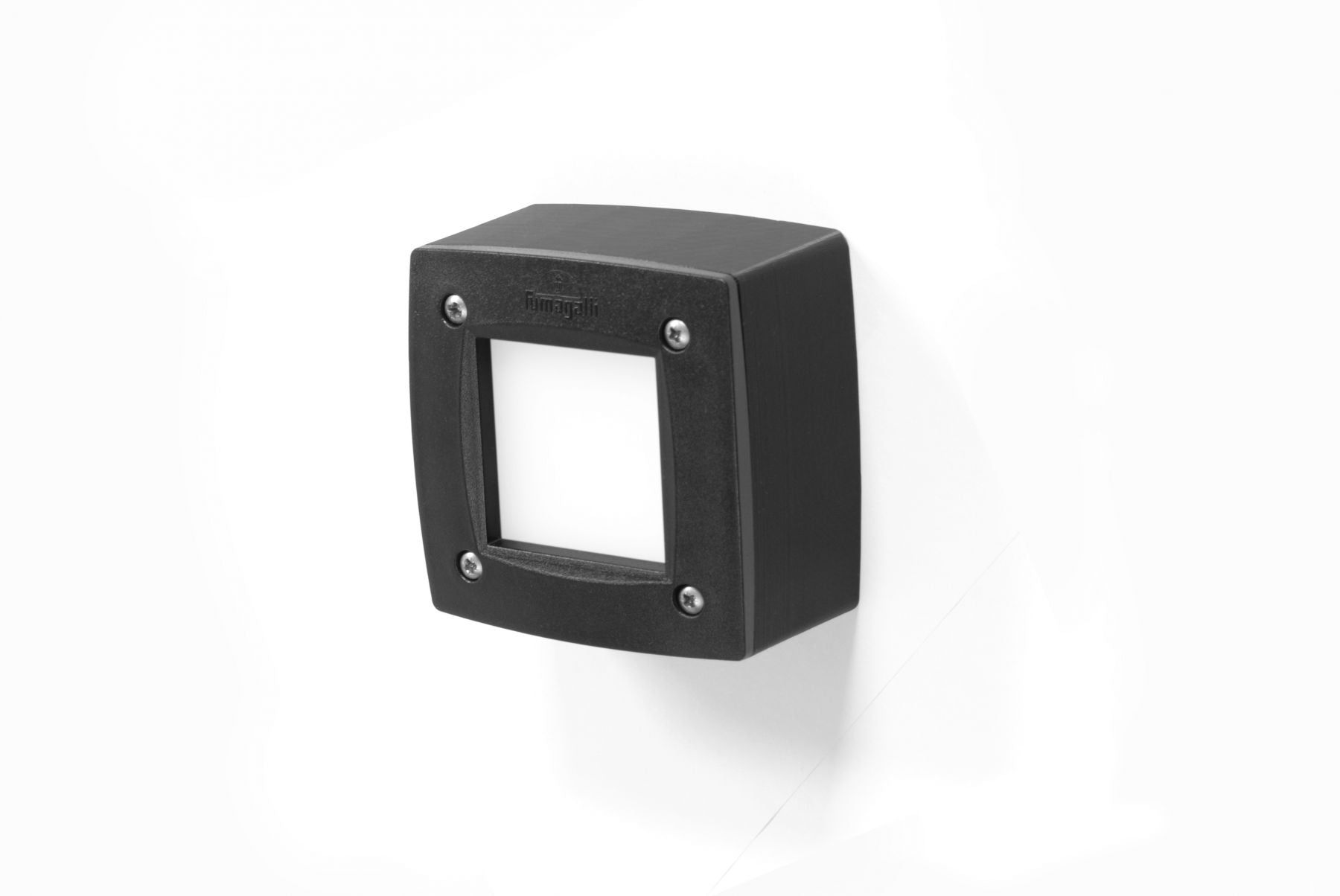 FUMAGALLI MAGNALUX Extra Leti 100 Square Black Opal LED GX53 3W Wall Light Garden Lights - Cusack Lighting