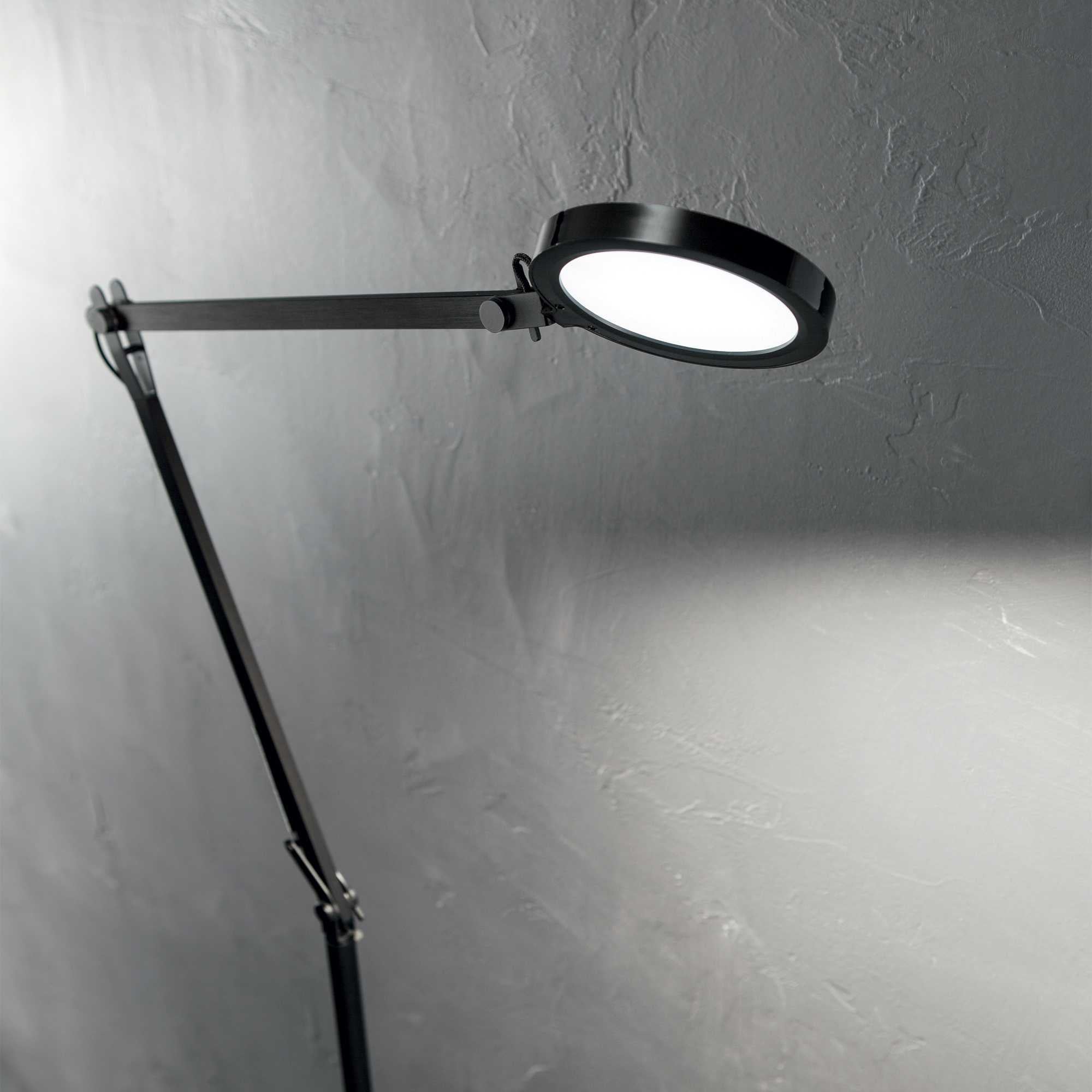 Futura Floor Lamp - Aluminum/White/Black Finish - Cusack Lighting