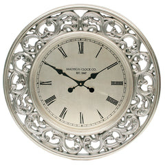 Gannon Clock - Antique Silver Finish