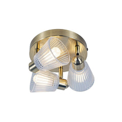 Magnalux | Gatsby 3 Light Bathroom Ceiling Light  - Satin Brass,IP44