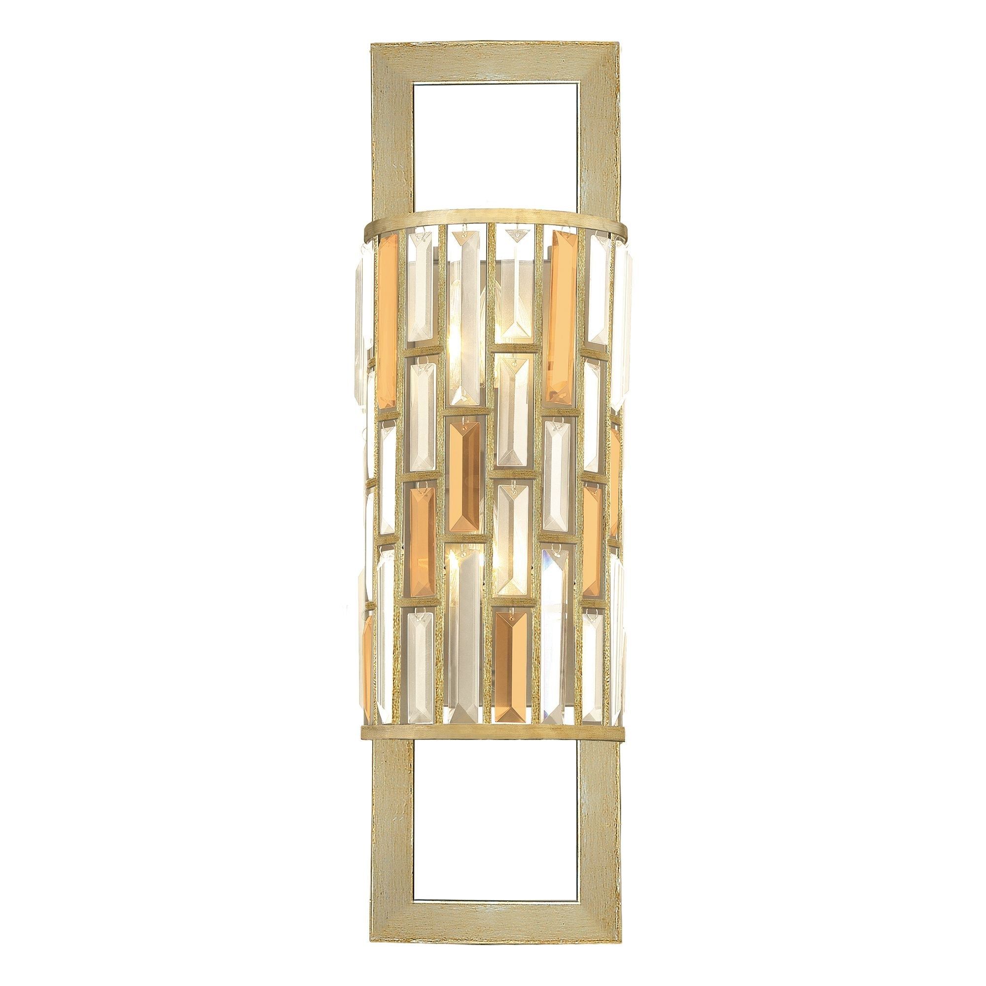 Gemma 2 Light Wall Light – Silver Leaf - Cusack Lighting