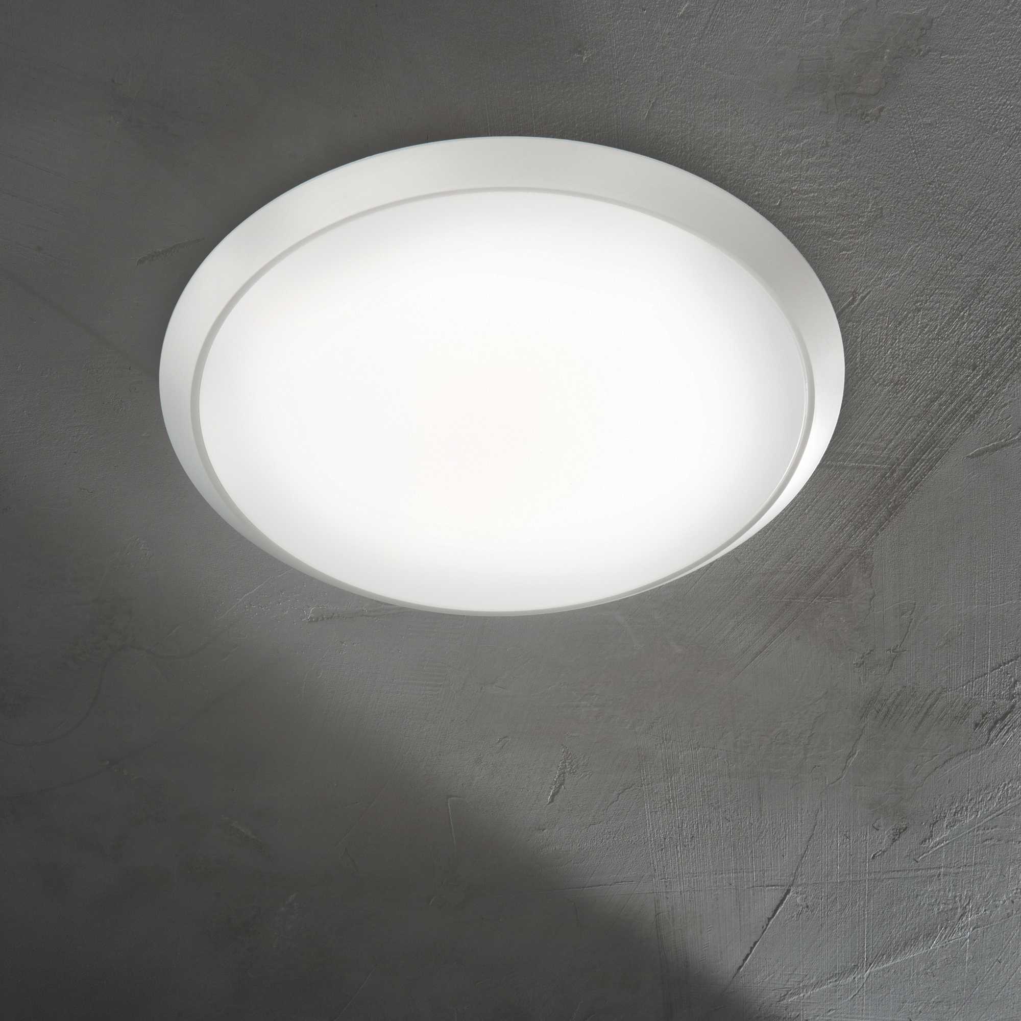 Gemma LED Flush Light Small/Medium - White/BlackBrass Finish - Cusack Lighting