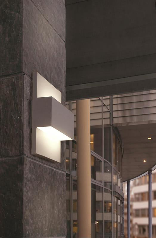 Geneve 1 Light Wall Light with PIR/ Without PIR - Aluminium/Graphite Finish - Cusack Lighting