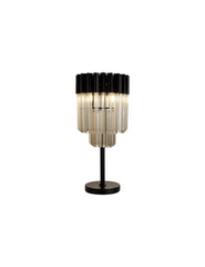 Georgia 3lt Table Lamp, Matt Black/Brass/Polished Nickel - Cusack Lighting