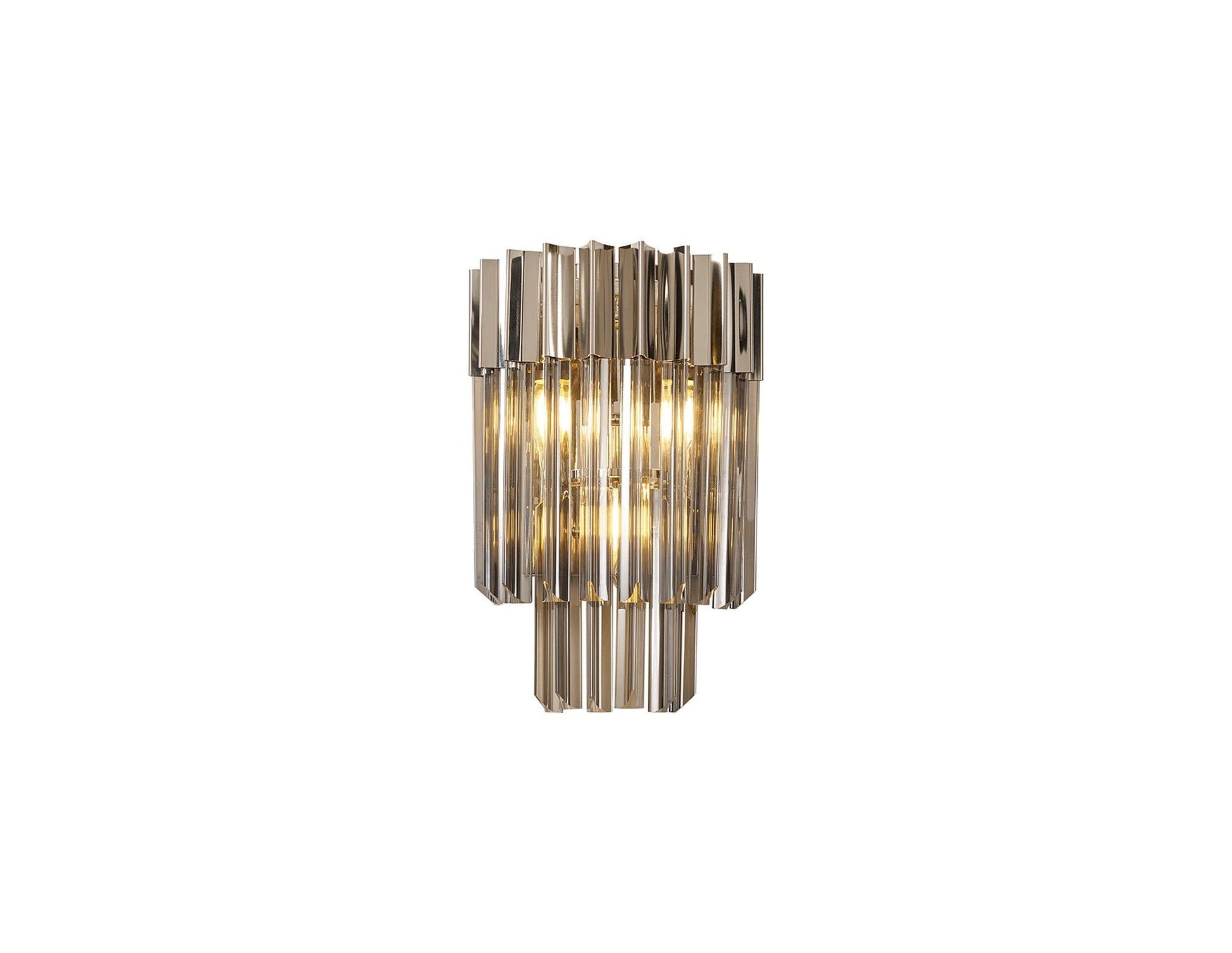 Georgia 3Lt Wall Light - Brass/Clear Glass & Polished Nickel/Clear Glass