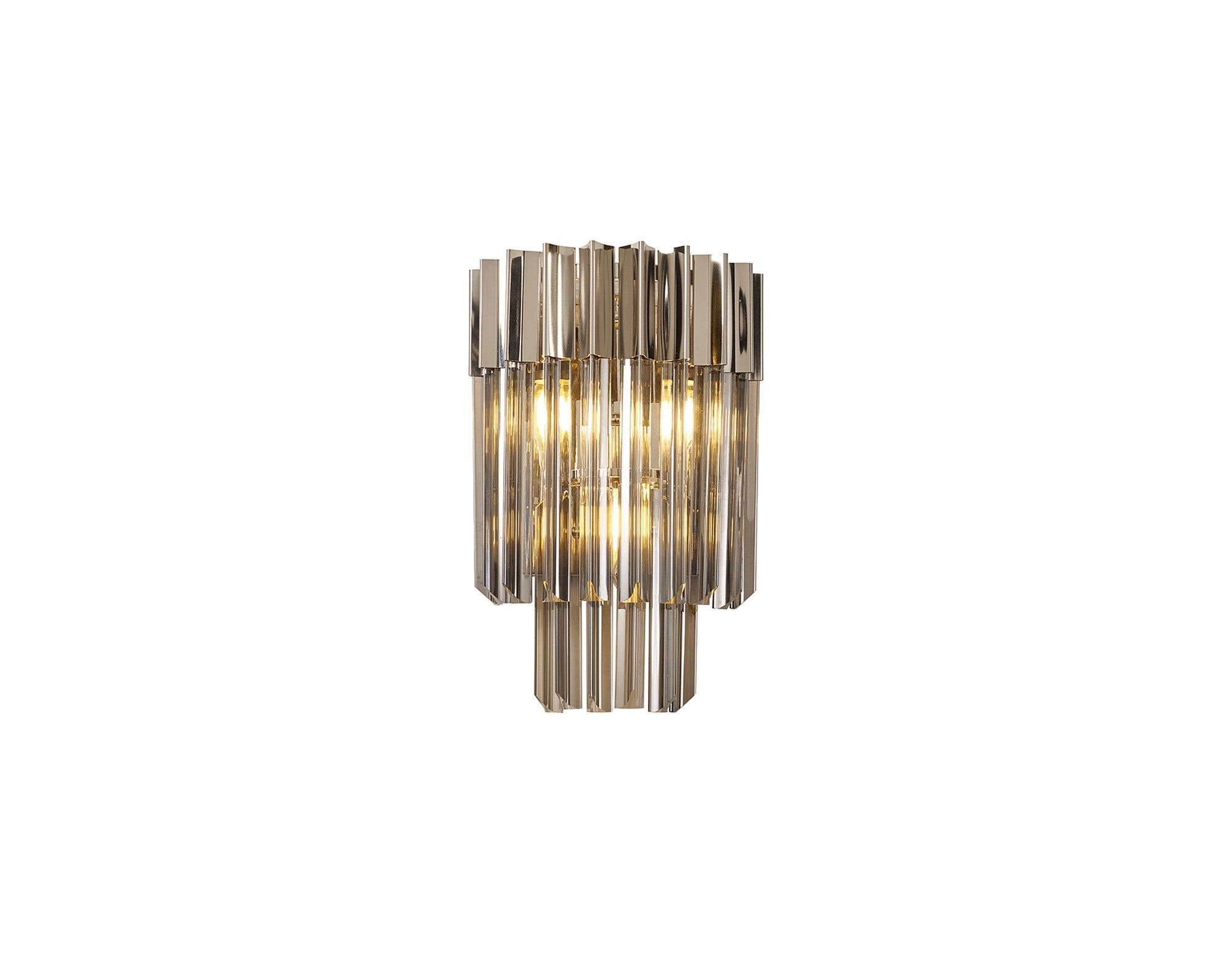 Georgia 3Lt Wall Light - Brass/Clear Glass & Polished Nickel/Clear Glass