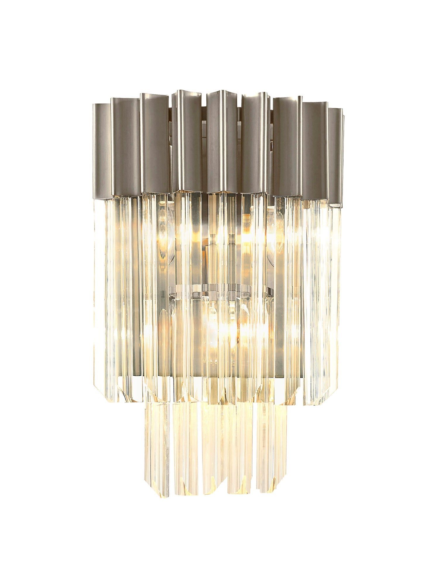 Georgia 3Lt Wall Light - Brass/Clear Glass & Polished Nickel/Clear Glass