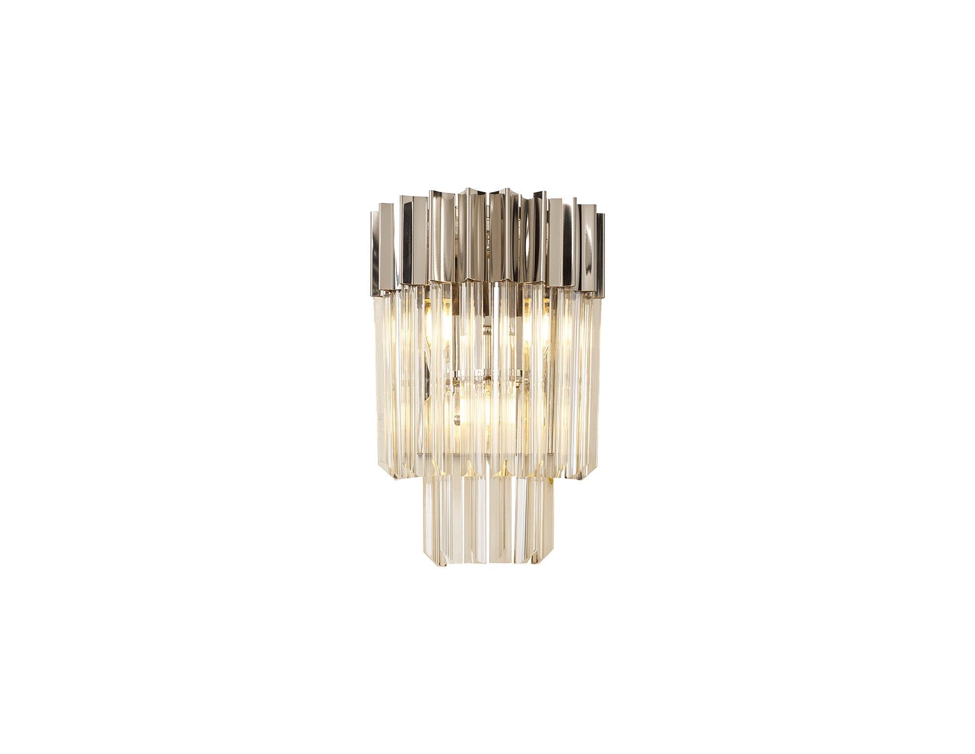 Georgia 3Lt Wall Light - Brass/Clear Glass & Polished Nickel/Clear Glass