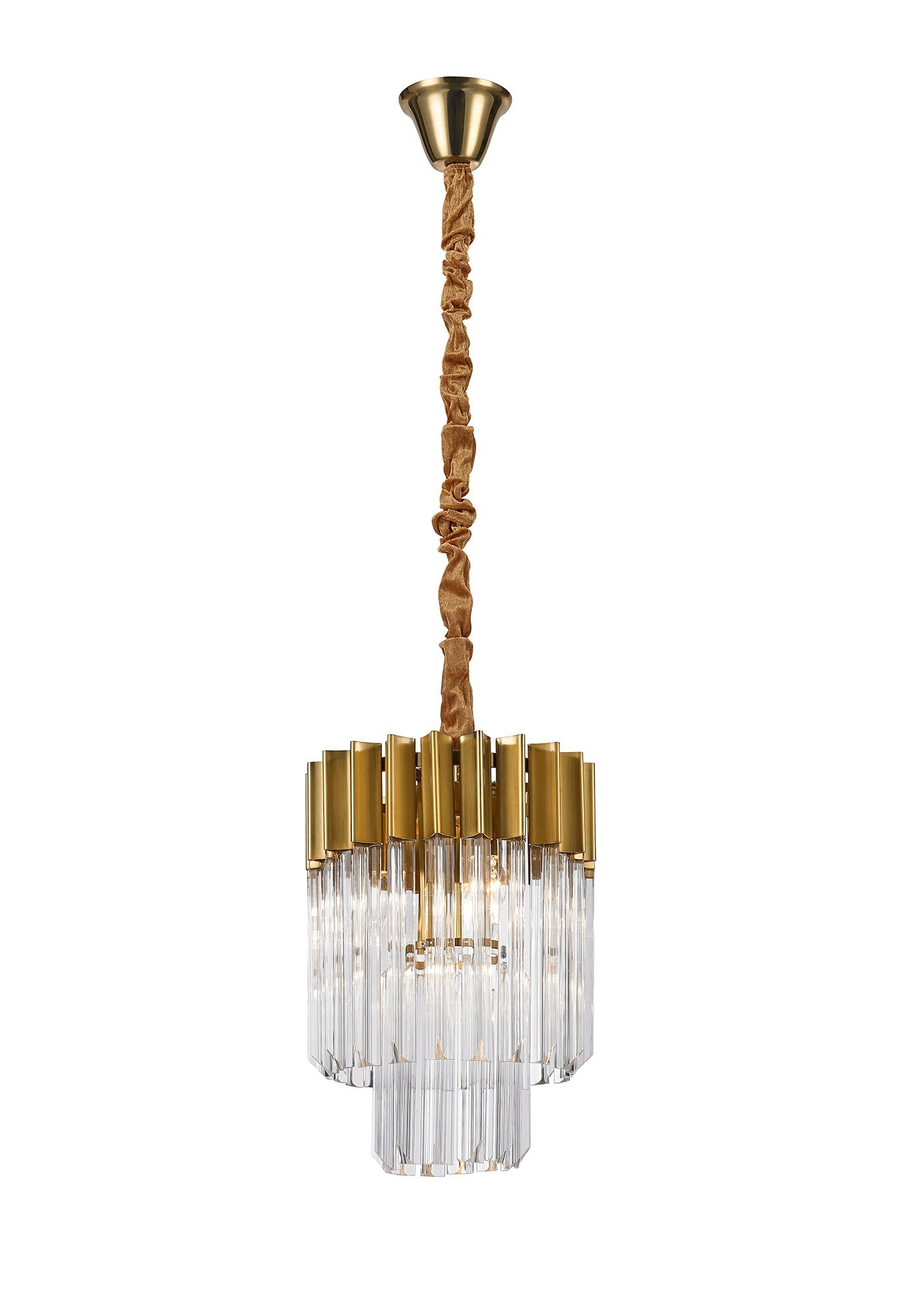 Georgia 4lt Round Pendant - Matt Black/Brass/Polished Nickel - Cusack Lighting