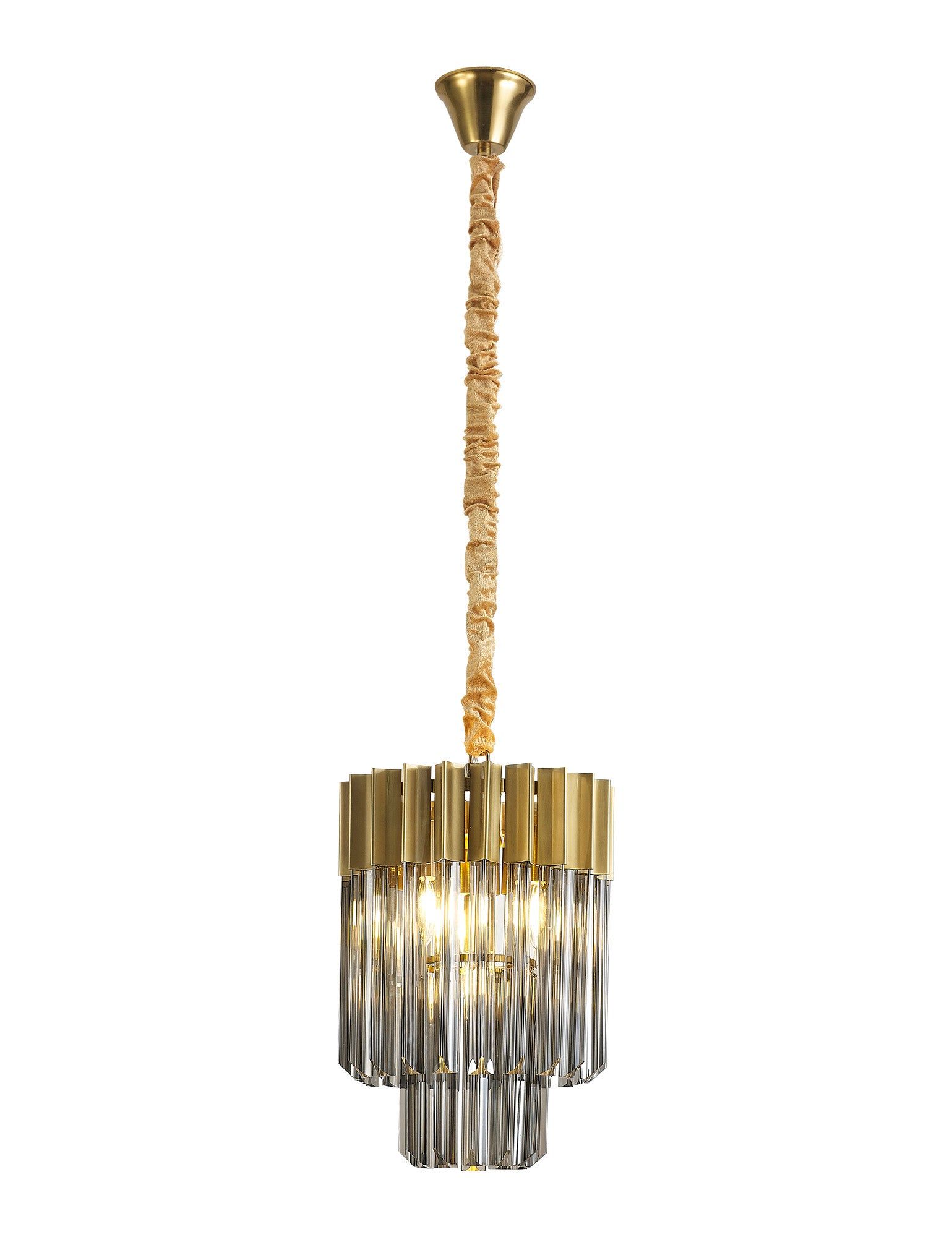 Georgia 4lt Round Pendant - Matt Black/Brass/Polished Nickel - Cusack Lighting