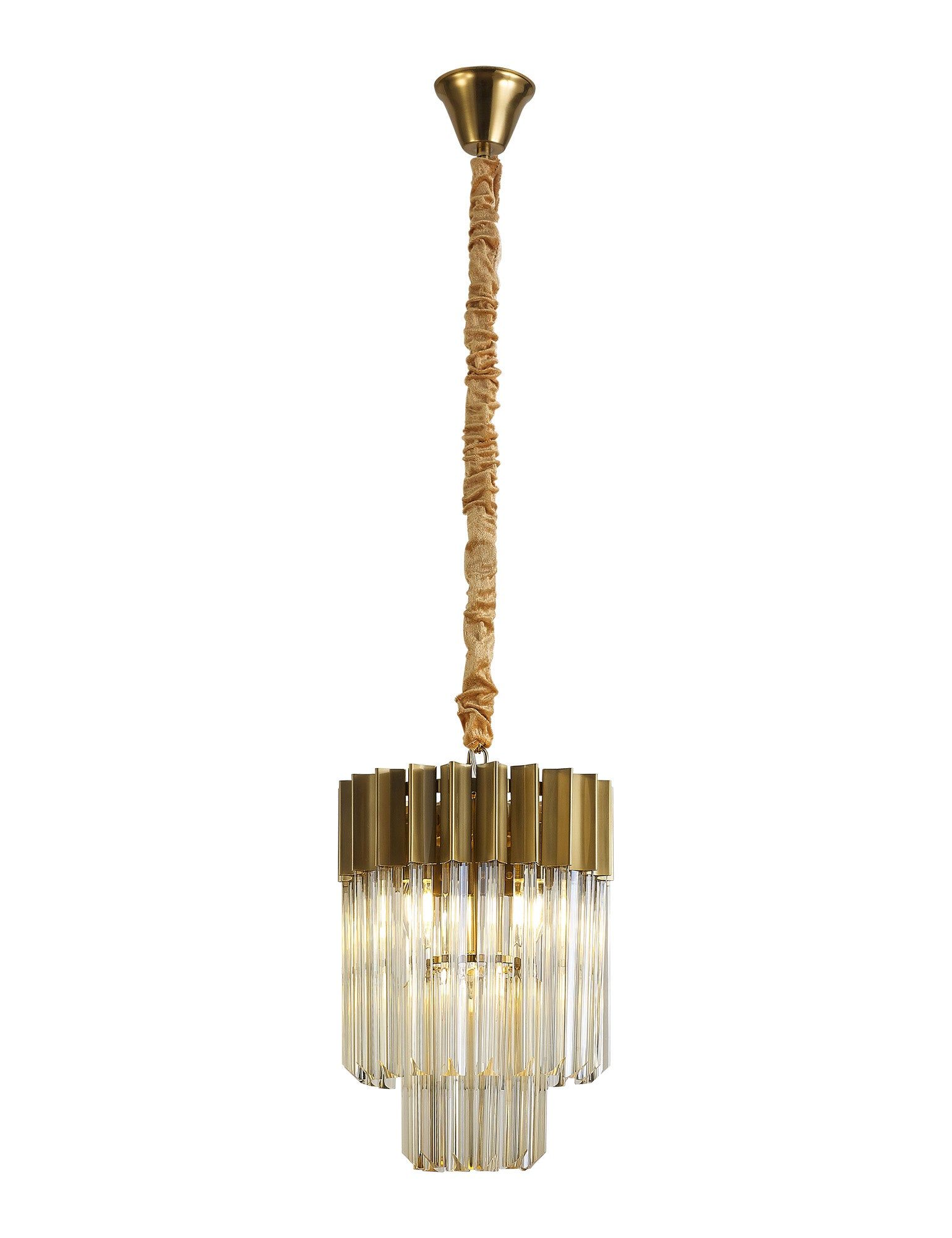 Georgia 4lt Round Pendant - Matt Black/Brass/Polished Nickel - Cusack Lighting