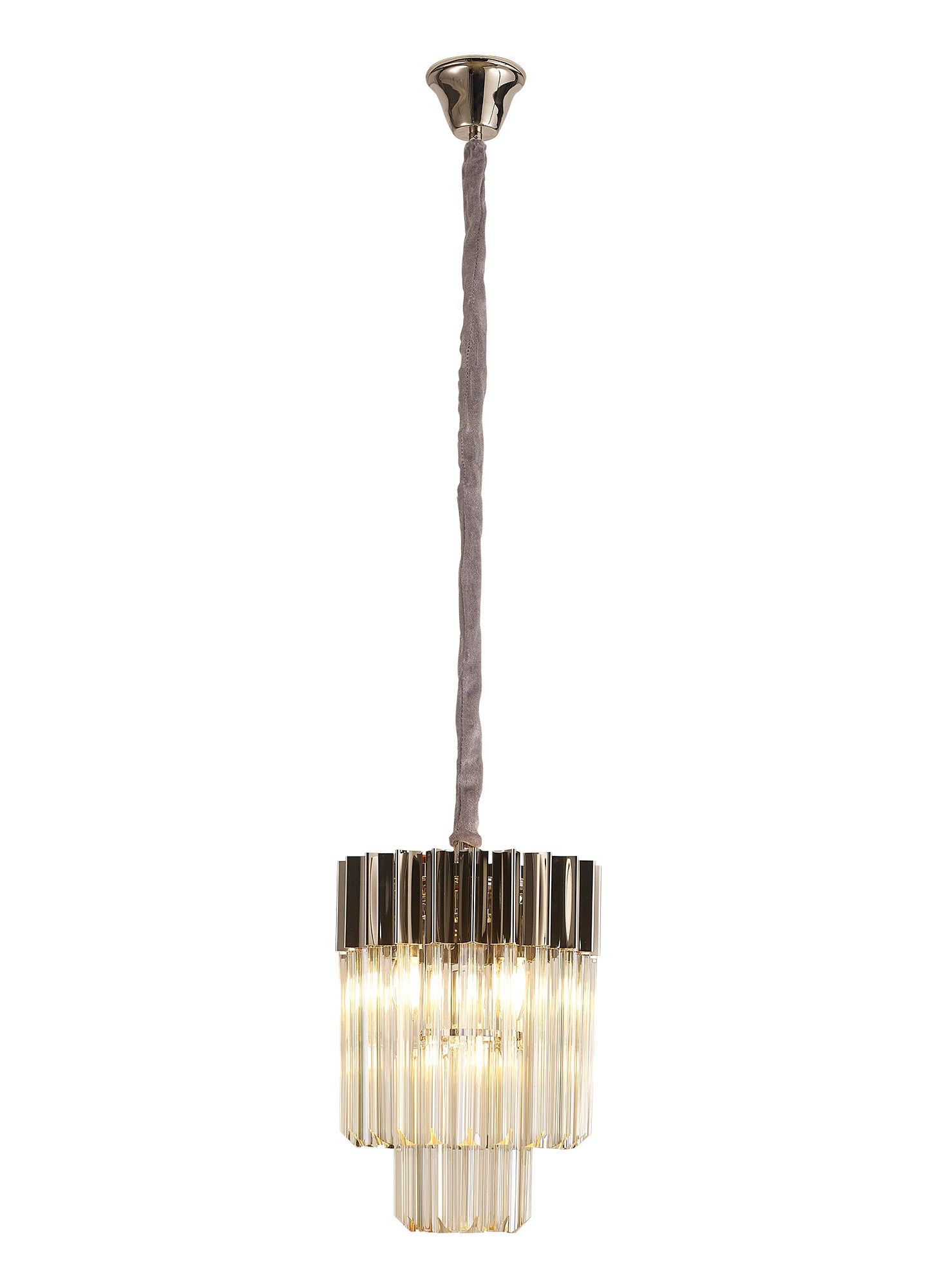 Georgia 4lt Round Pendant - Matt Black/Brass/Polished Nickel - Cusack Lighting