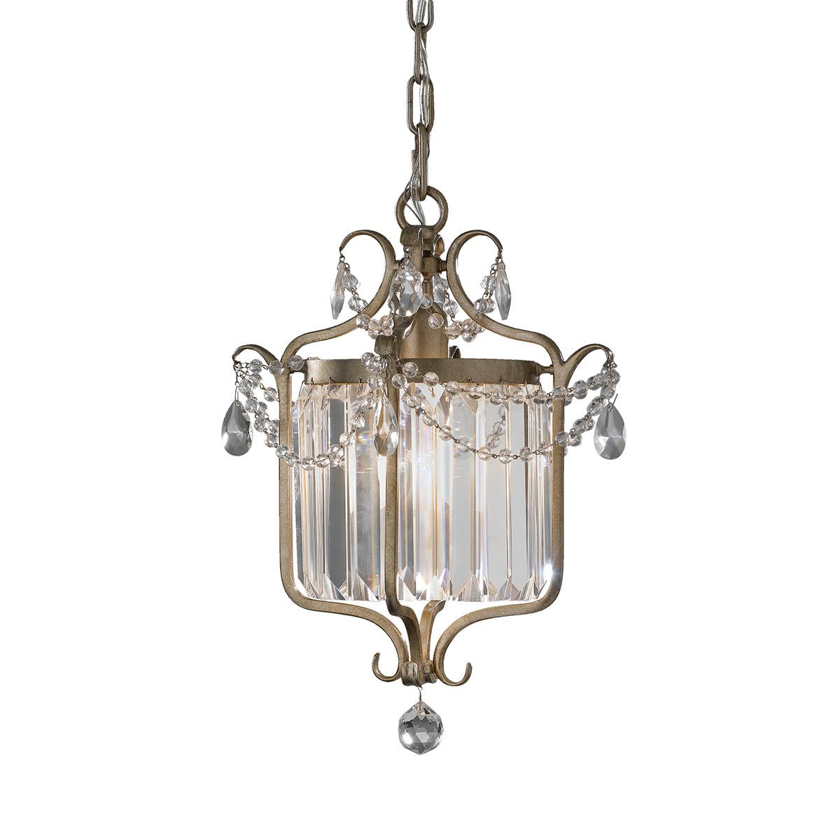 Gianna 1Lt Pendant Ceiling Light - Gilded Silver Finish