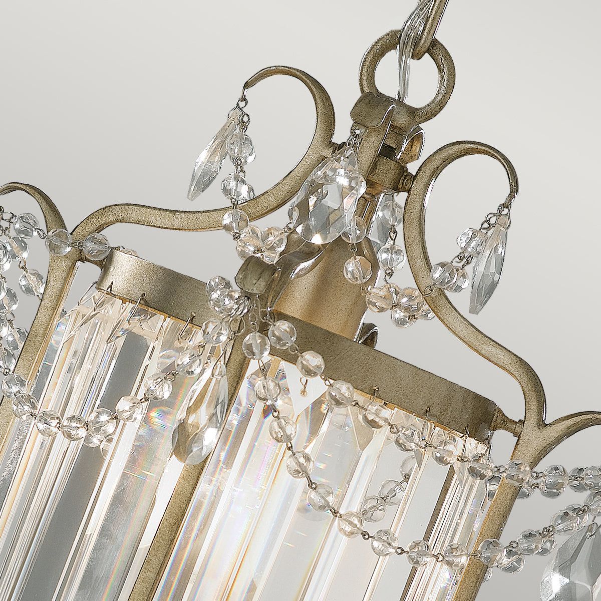 Gianna 1Lt Pendant Ceiling Light - Gilded Silver Finish