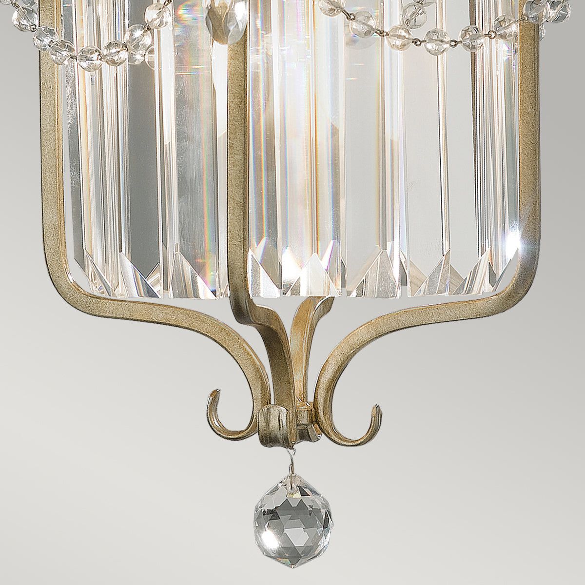 Gianna 1Lt Pendant Ceiling Light - Gilded Silver Finish