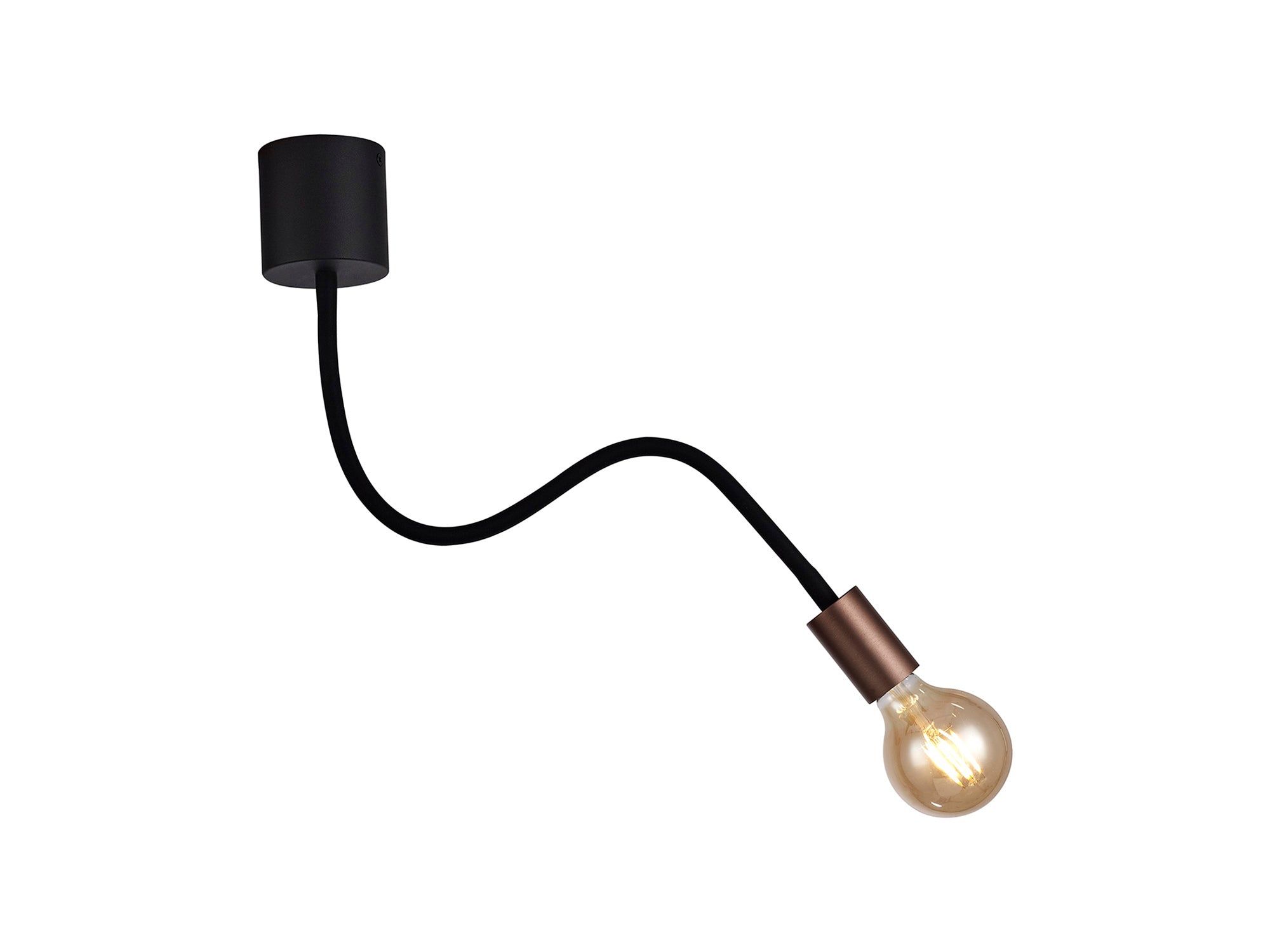Gied Flexible Ceiling 1 Light E27 Satin White/Satin Nickel & Satin Black /Satin Nickel