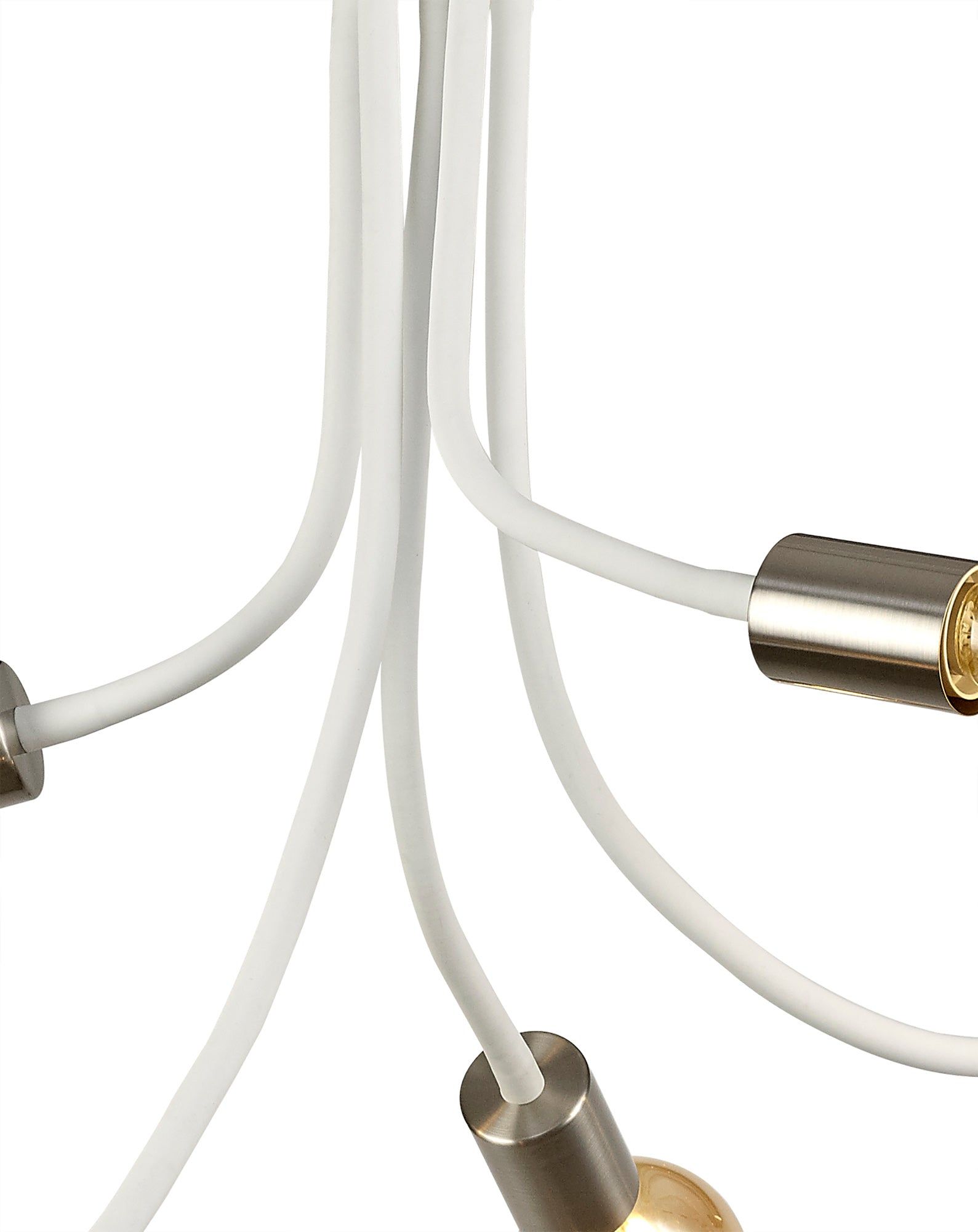 Gied Flexible Ceiling 1 Light E27 Satin White/Satin Nickel & Satin Black /Satin Nickel