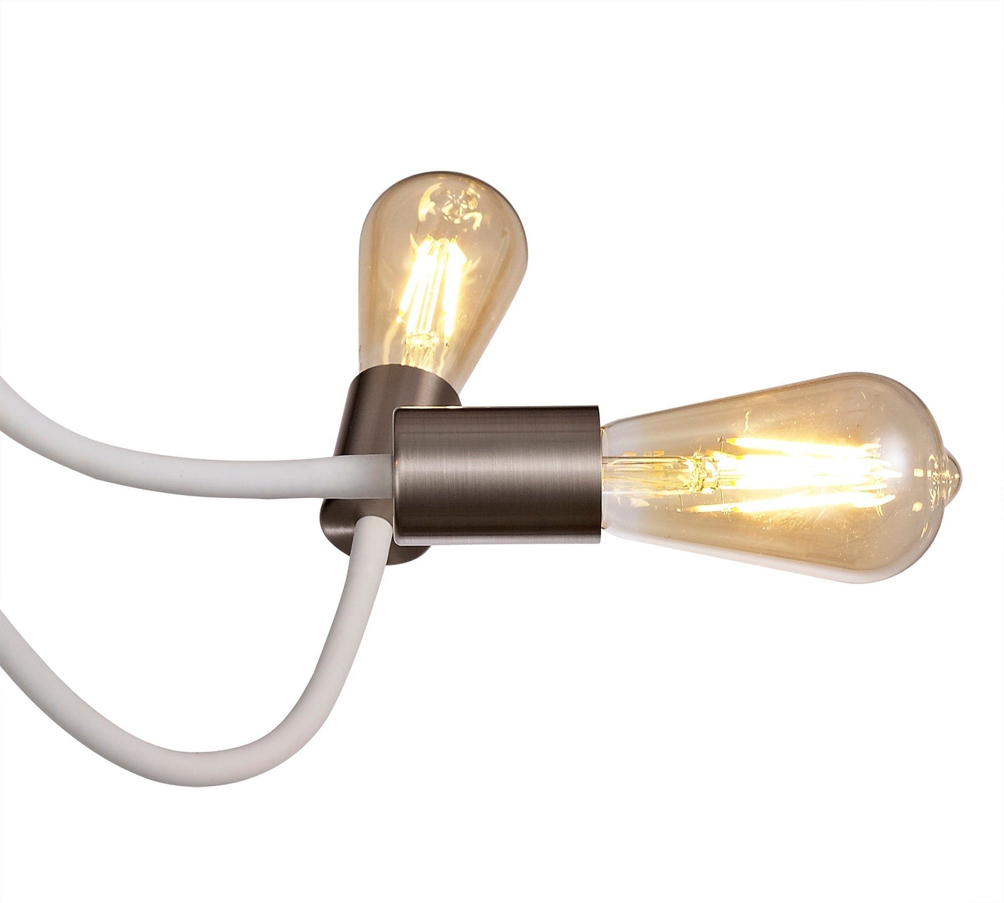 Gied Flexible Ceiling 1 Light E27 Satin White/Satin Nickel & Satin Black /Satin Nickel