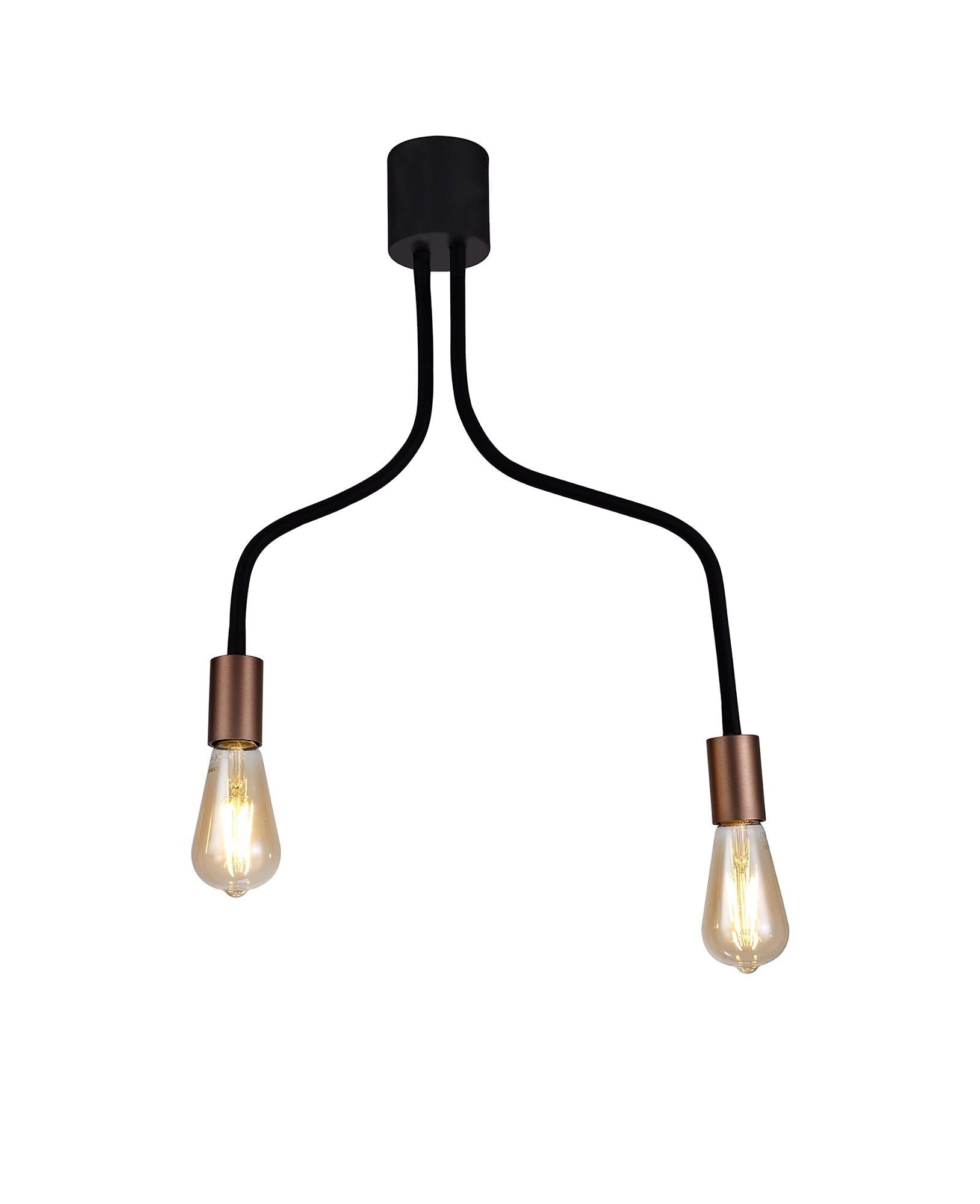 Gied Flexible Ceiling 1 Light E27 Satin White/Satin Nickel & Satin Black /Satin Nickel