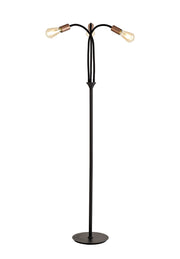 Gied Flexible Floor Lamp, 3 Light E27 Satin White/Satin Nickel & Satin Black/Satin Nickel