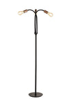Gied Flexible Floor Lamp, 3 Light E27 Satin White/Satin Nickel & Satin Black/Satin Nickel