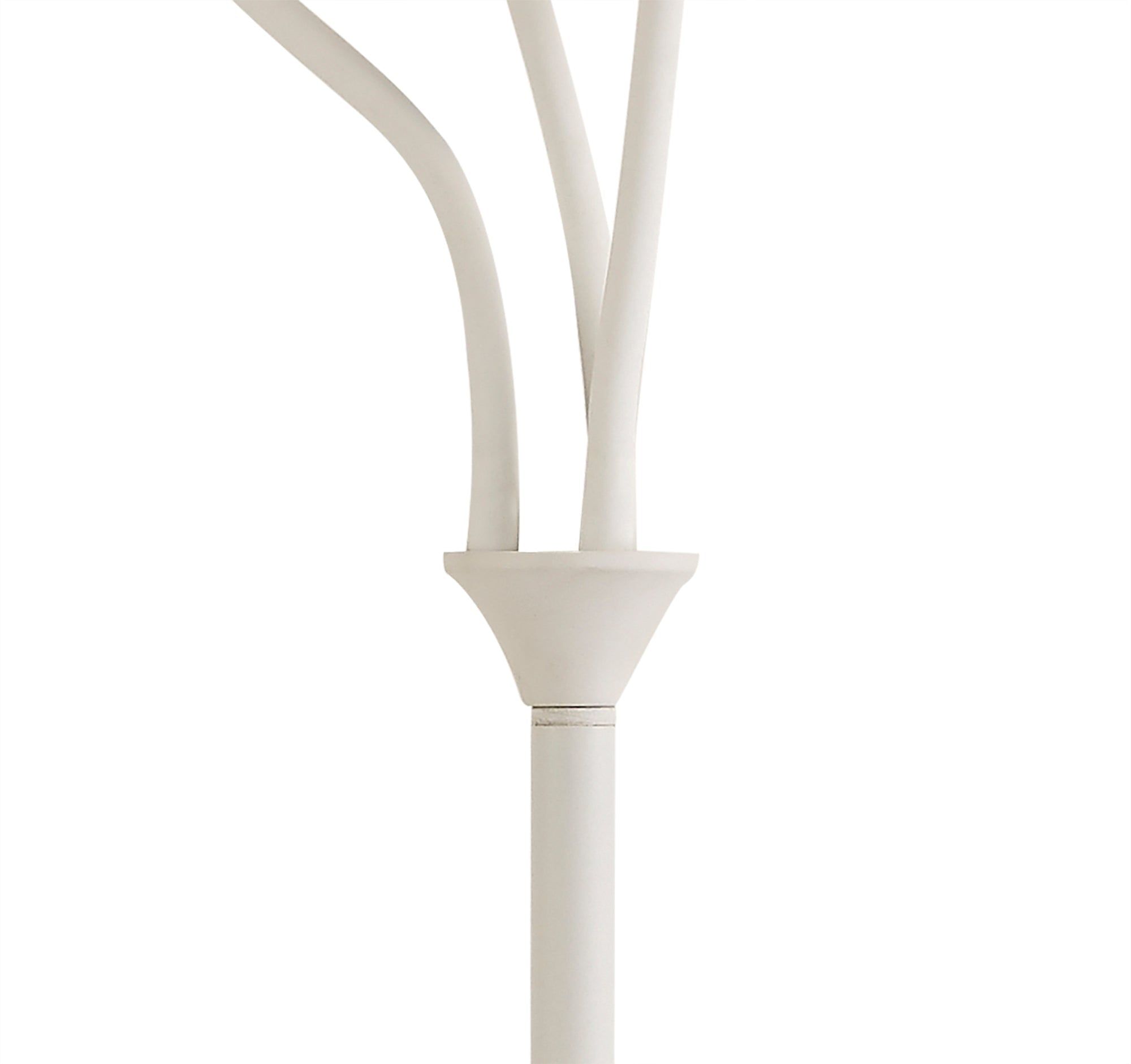 Gied Flexible Floor Lamp, 3 Light E27 Satin White/Satin Nickel & Satin Black/Satin Nickel