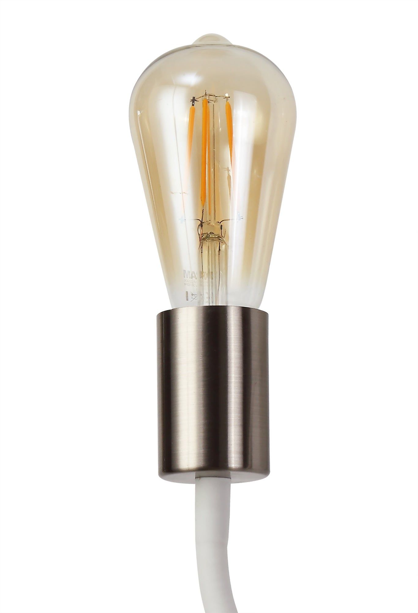 Gied Flexible Switched Wall Lamp, 1 Light E27 Satin Black/Satin White/Satin Nickel