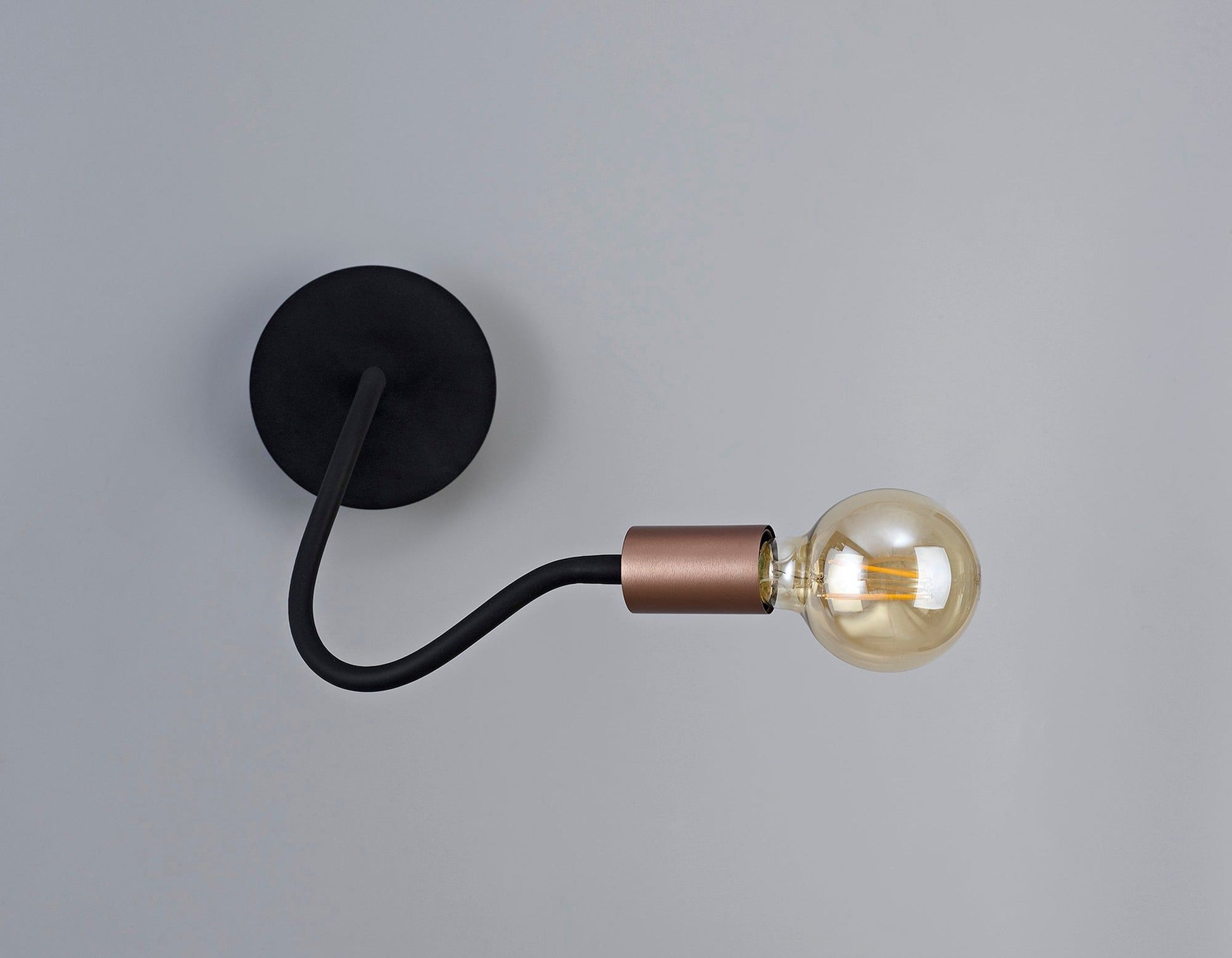 Gied Flexible Switched Wall Lamp, 1 Light E27 Satin Black/Satin White/Satin Nickel