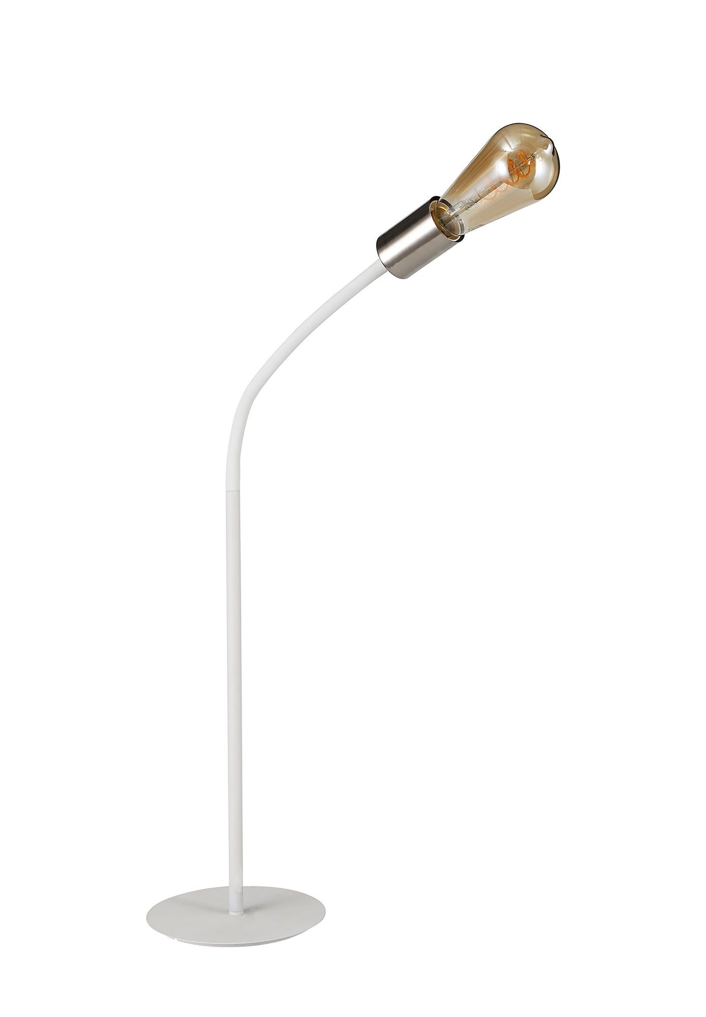 Gied Flexible Table Lamp, 1 Light E27 Satin Black/White/Satin Nickel