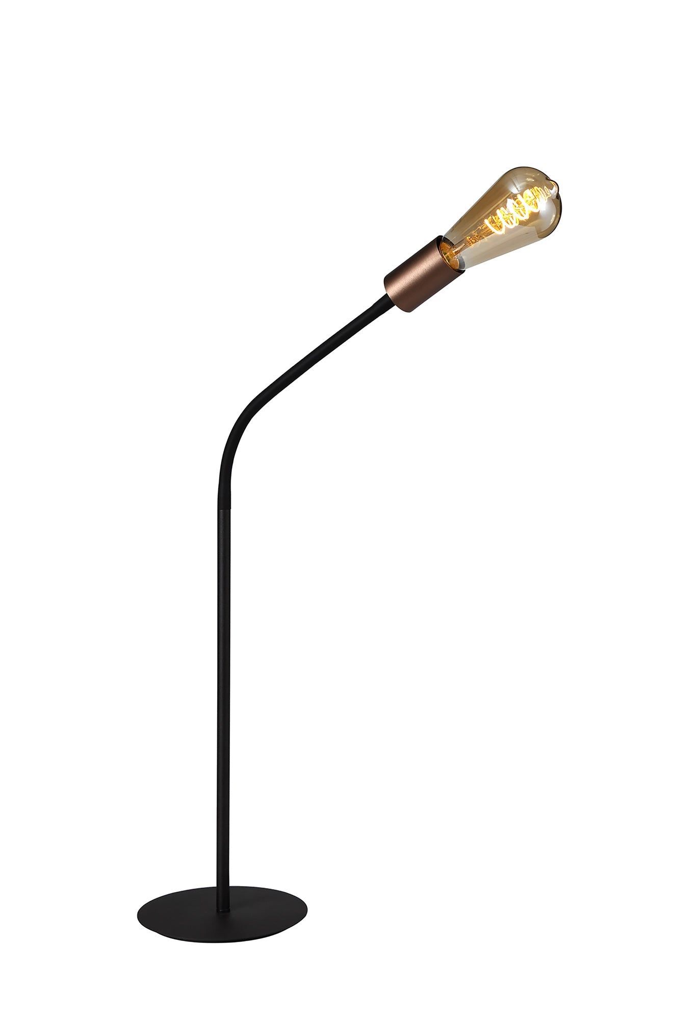 Gied Flexible Table Lamp, 1 Light E27 Satin Black/White/Satin Nickel