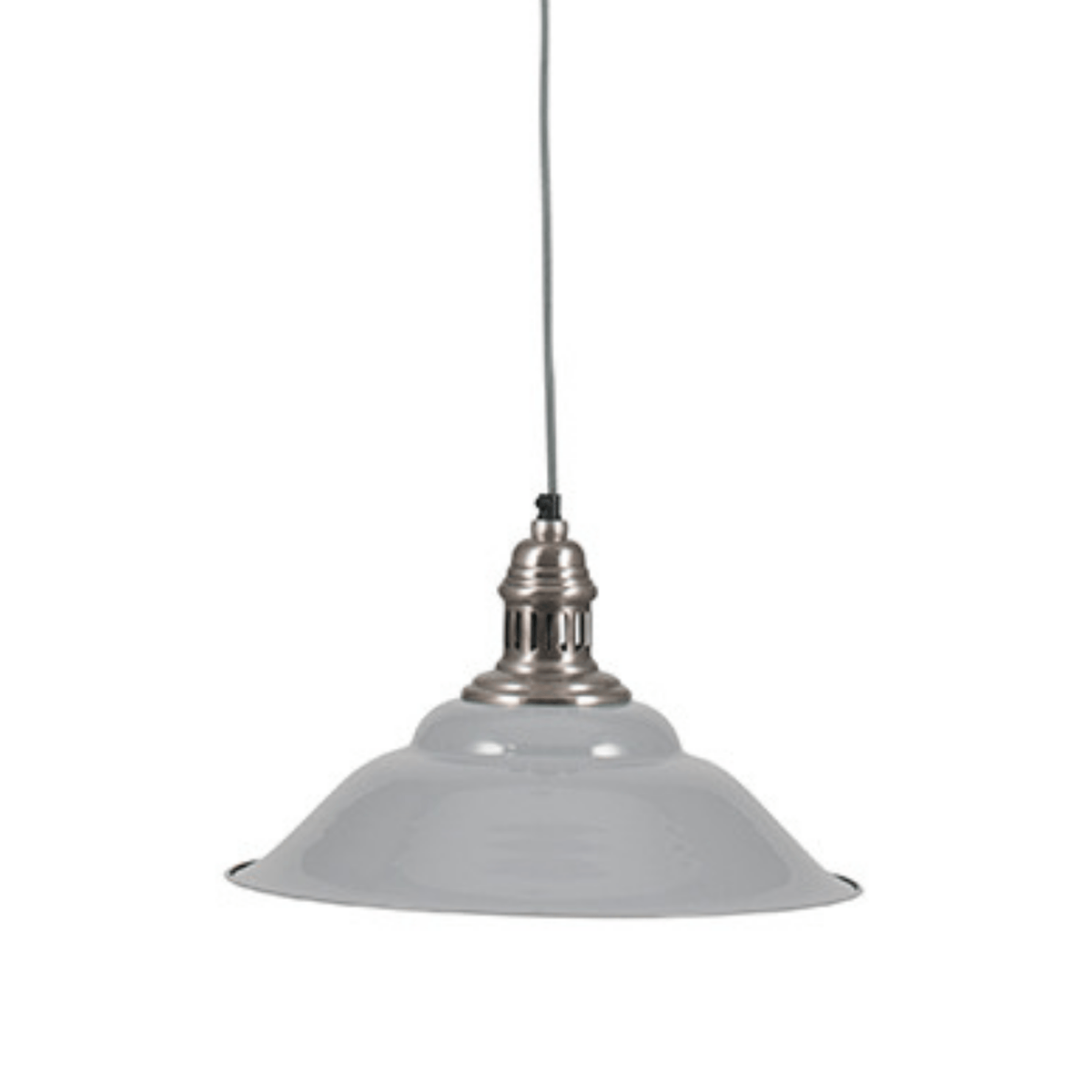 Grey and Silver Metal Cafe Pendant - Cusack Lighting