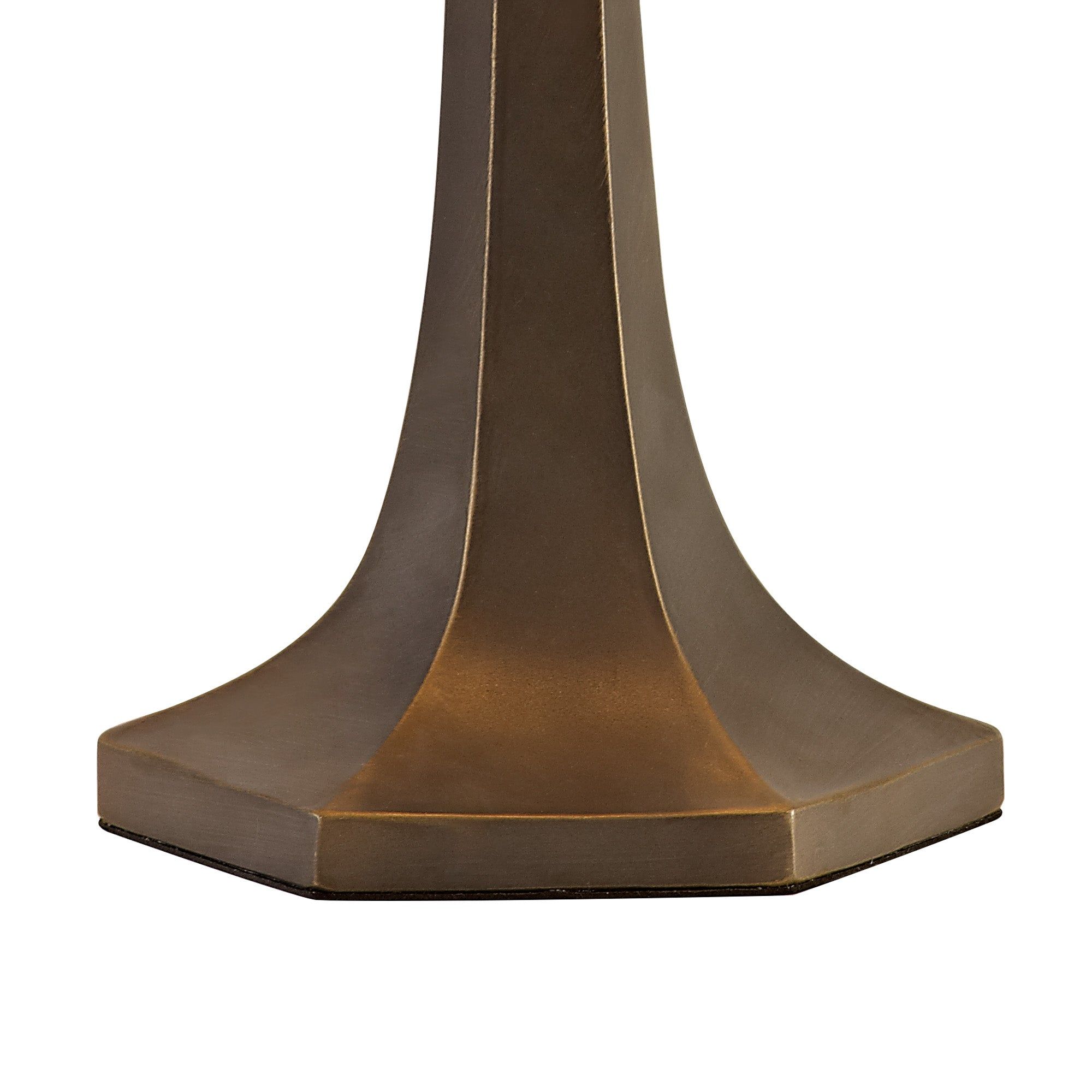 Guild 1/2 Light Curved Table Lamp E27 With 30cm Tiffany Shade, White/Grey/Black/Clear Crystal/Aged Antique Brass