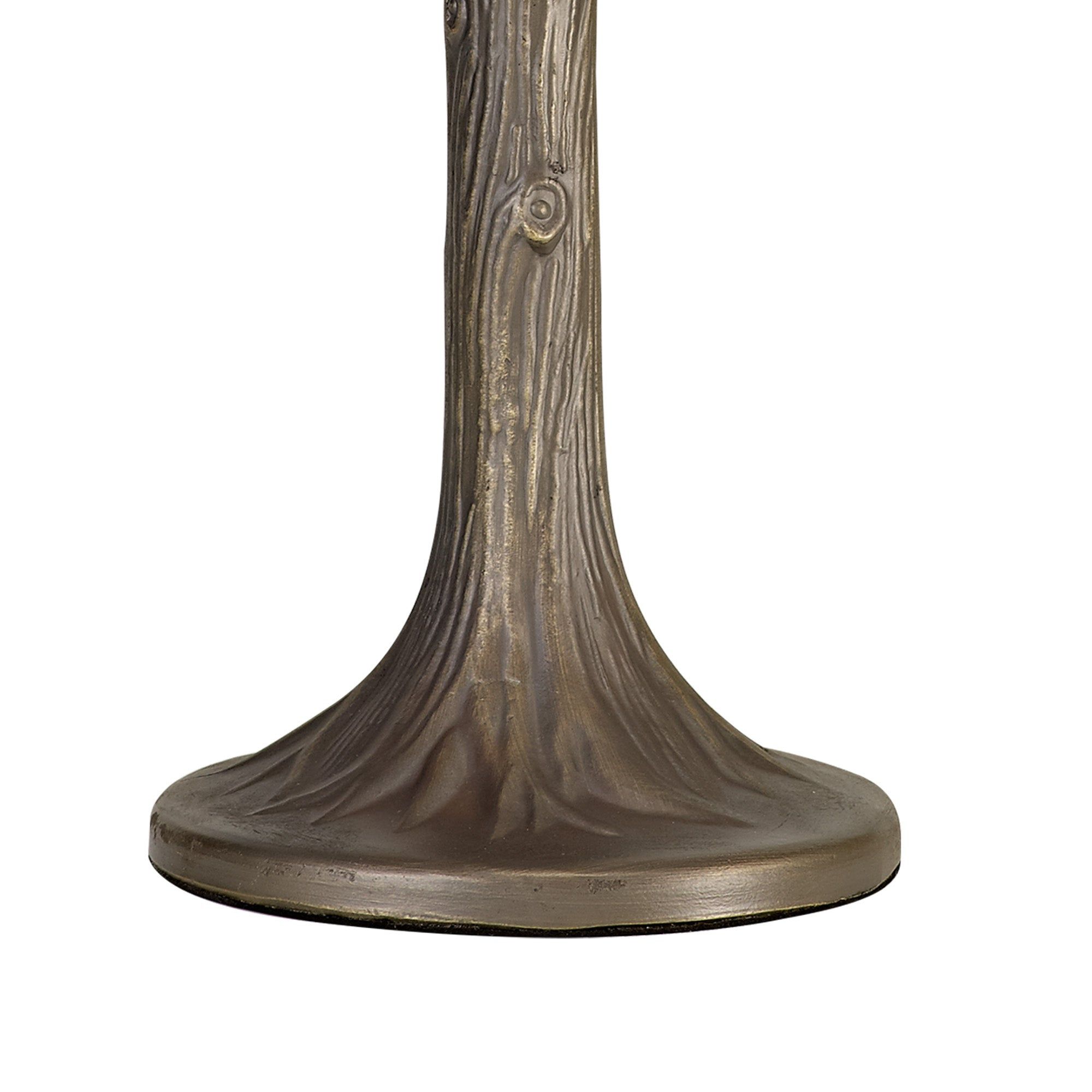 Guild 1/2 Light Curved Table Lamp E27 With 30cm Tiffany Shade, White/Grey/Black/Clear Crystal/Aged Antique Brass
