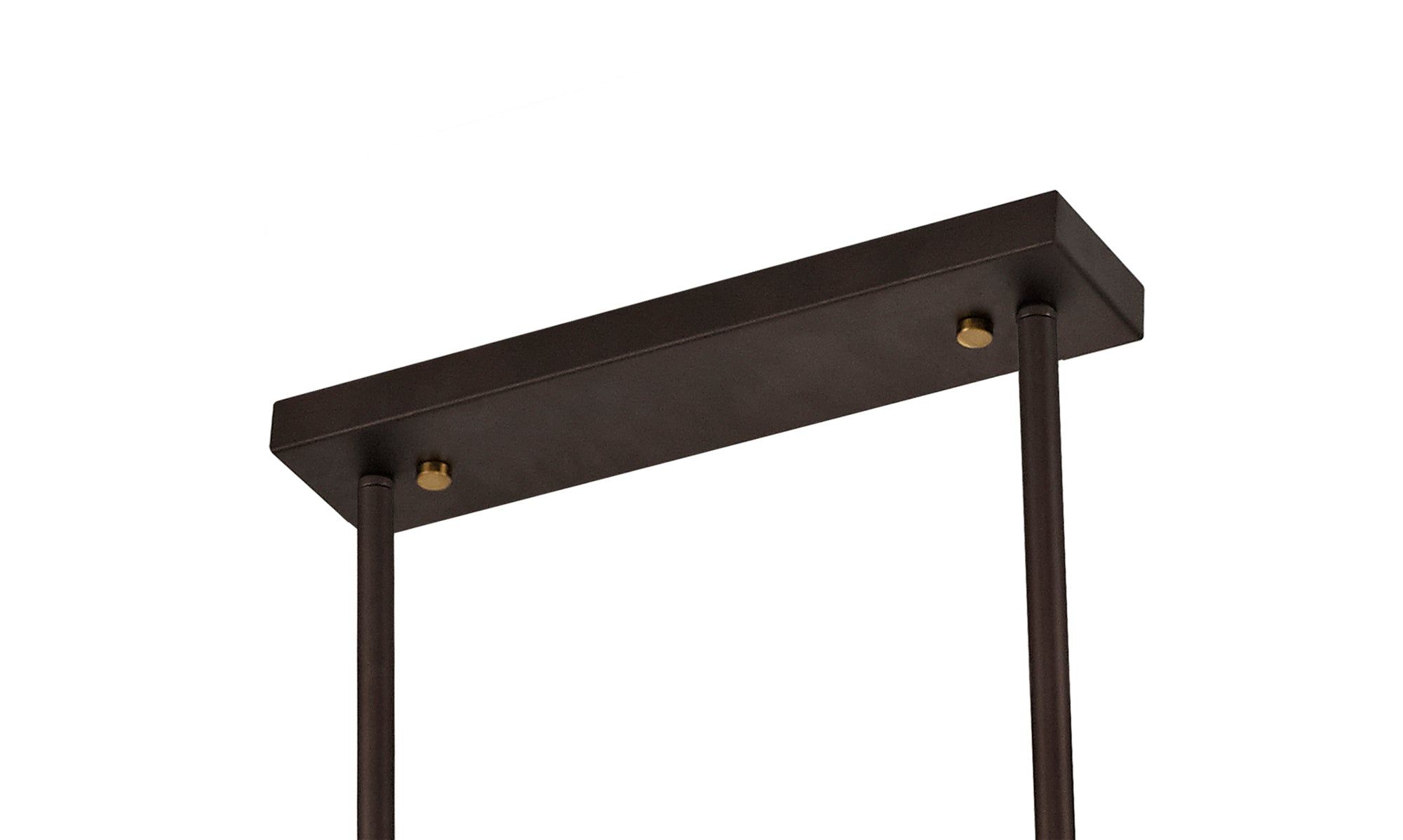 Halo Linear Pendant 6 Light E27, Brown Oxide/Bronze With Clear Glass Shades