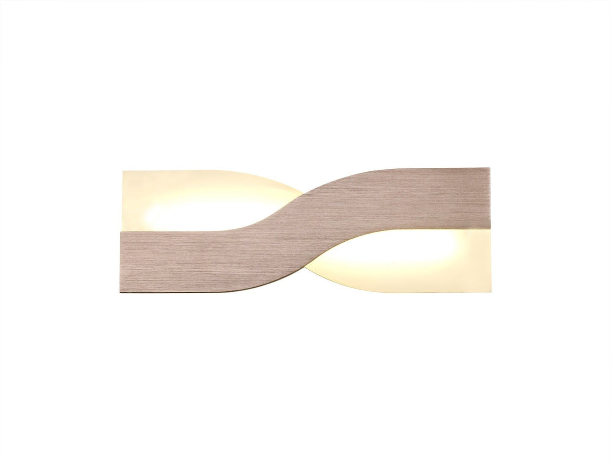 Haven Wall Lamp, 1 x 8W LED, 3000K, 640lm, 3yrs Warranty - Brushed Brown & Frosted White Finish IP20