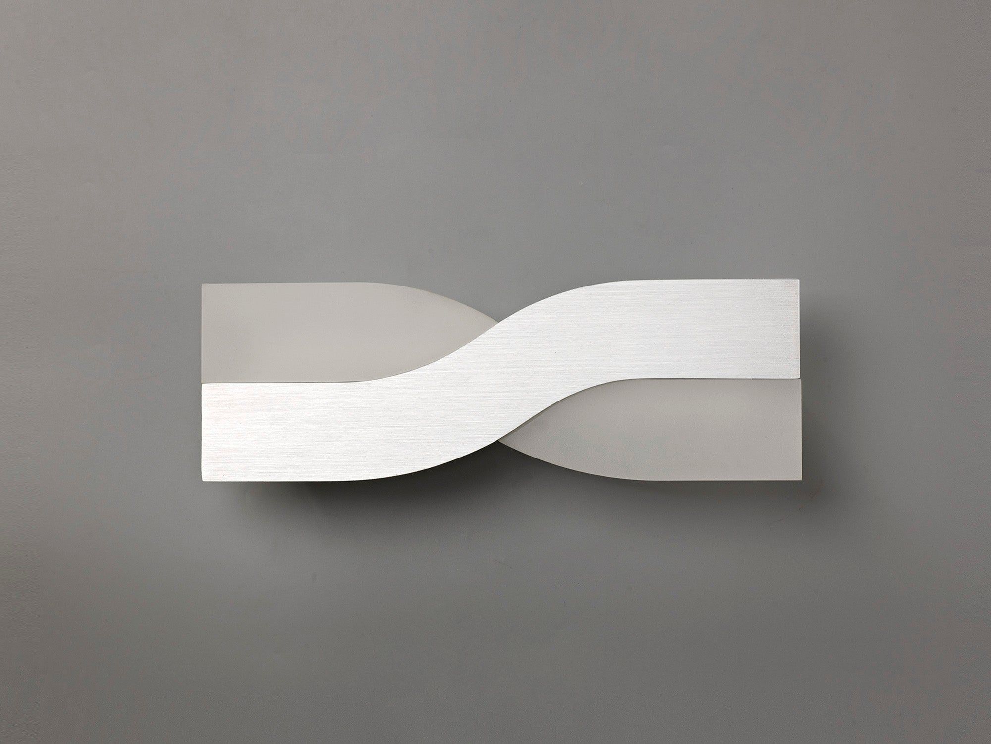 Haven Wall Lamp, 1 x 8W LED, 3000K, 640lm, 3yrs Warranty - Brushed Aluminium & Frosted White Finish IP20