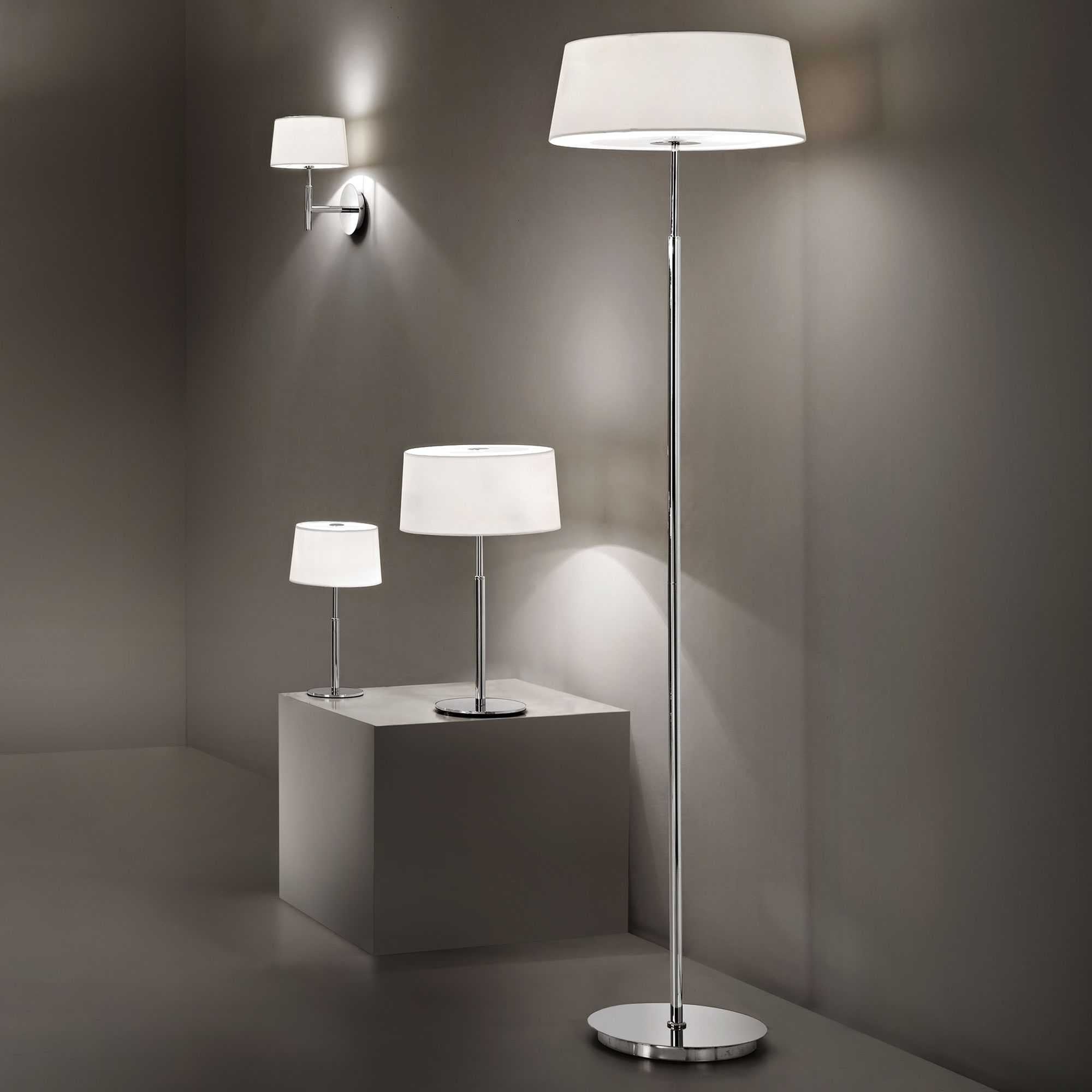 Hilton Table Lamp - 1/2Lt White Finish - Cusack Lighting