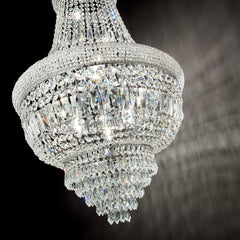 Ideal Lux Dubai 10Lt Crystal Ceiling Light - Chrome Finish IP20