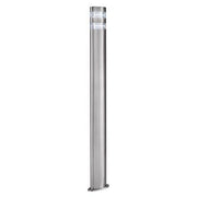 INDIA 24LT 450MM/900MM LED OUTDOOR POST - SATIN SILVER, IP44