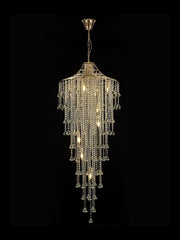 Inina Tall Pendant 9 Light E14 French Gold/Crystal Item Weight: 16.5kg